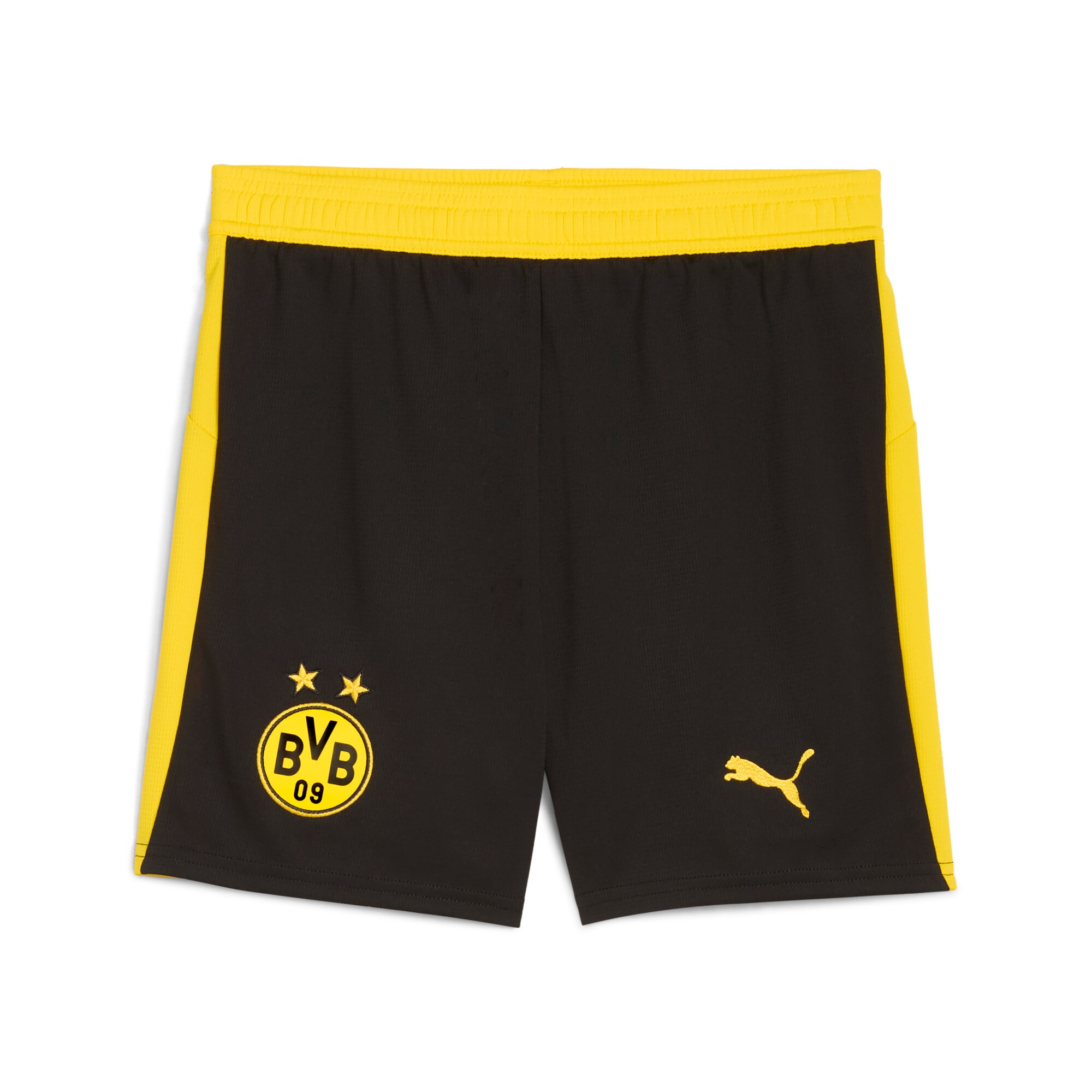 PUMA Trainingsshorts »BVB SHORTS REPLICA W/ BLOCKING JR« sportlicher Stil, für Fussball, atmungsaktives Material, Regular Fit