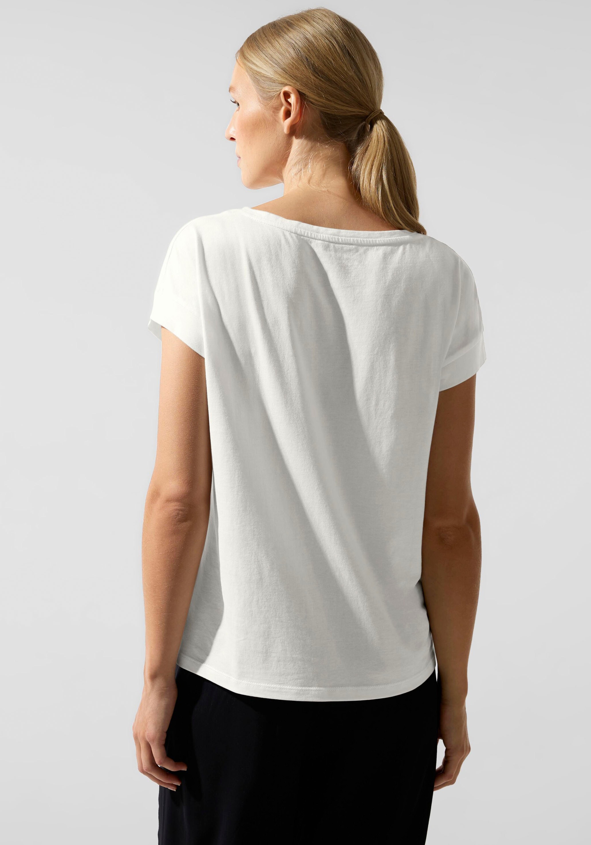Shirttop, online shoppen Jelmoli-Versand mit schimmerndem Frontprint bei STREET ONE Schweiz