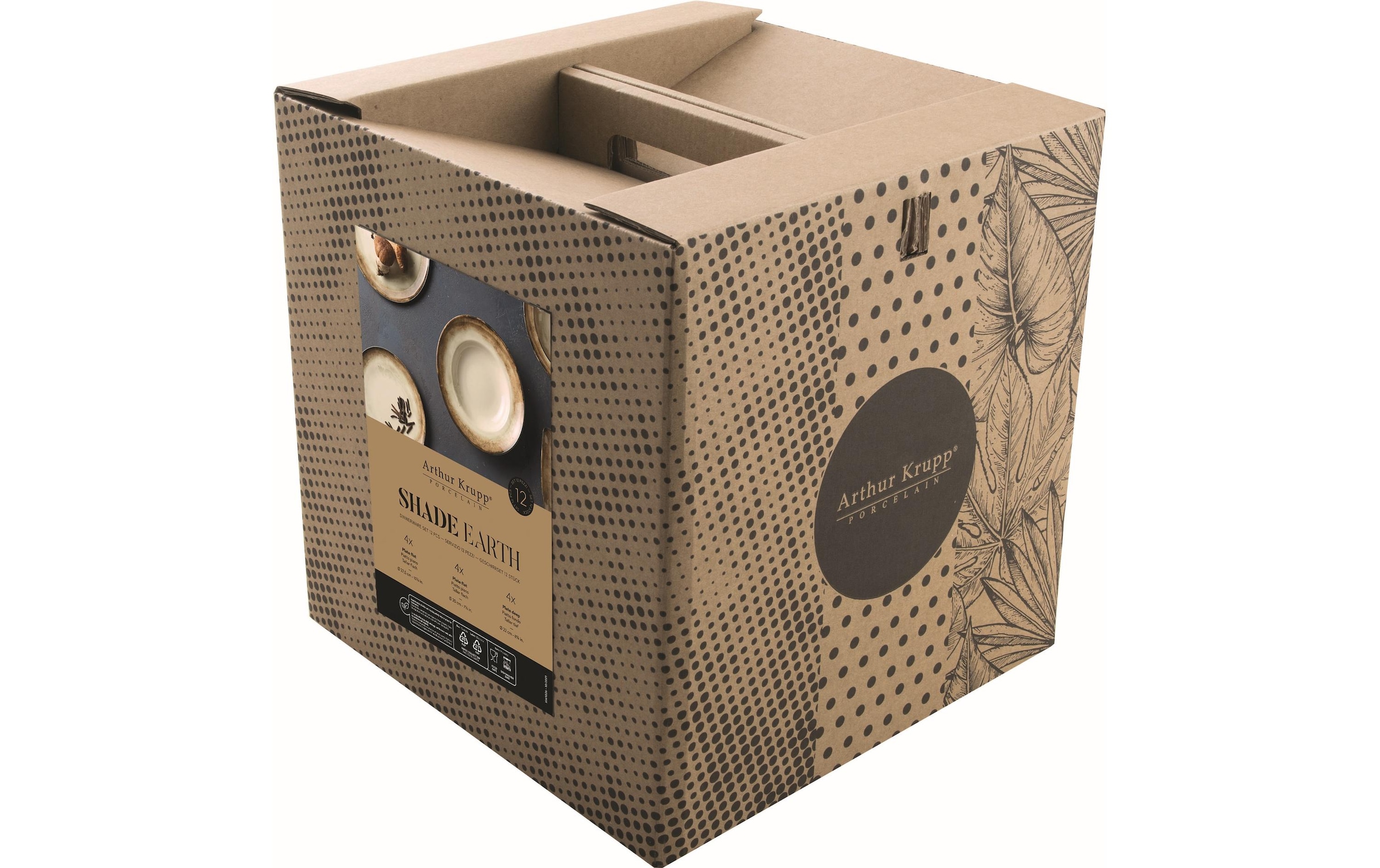 Arthur Krupp Kombiservice »Geschirrset Shade Earth 12tlg.«, (12 tlg.)