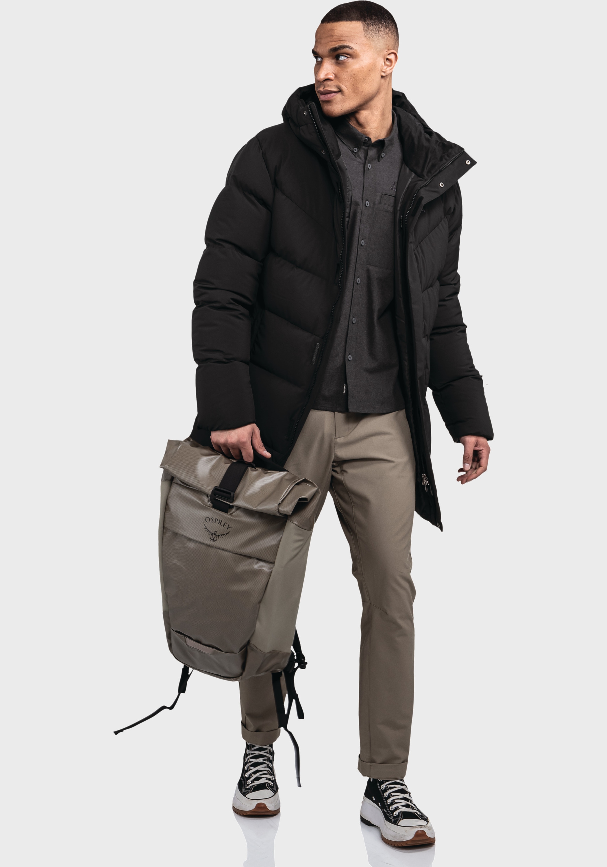 Schöffel Langjacke »Urban Down Coat Style Cers MNS«, mit Kapuze