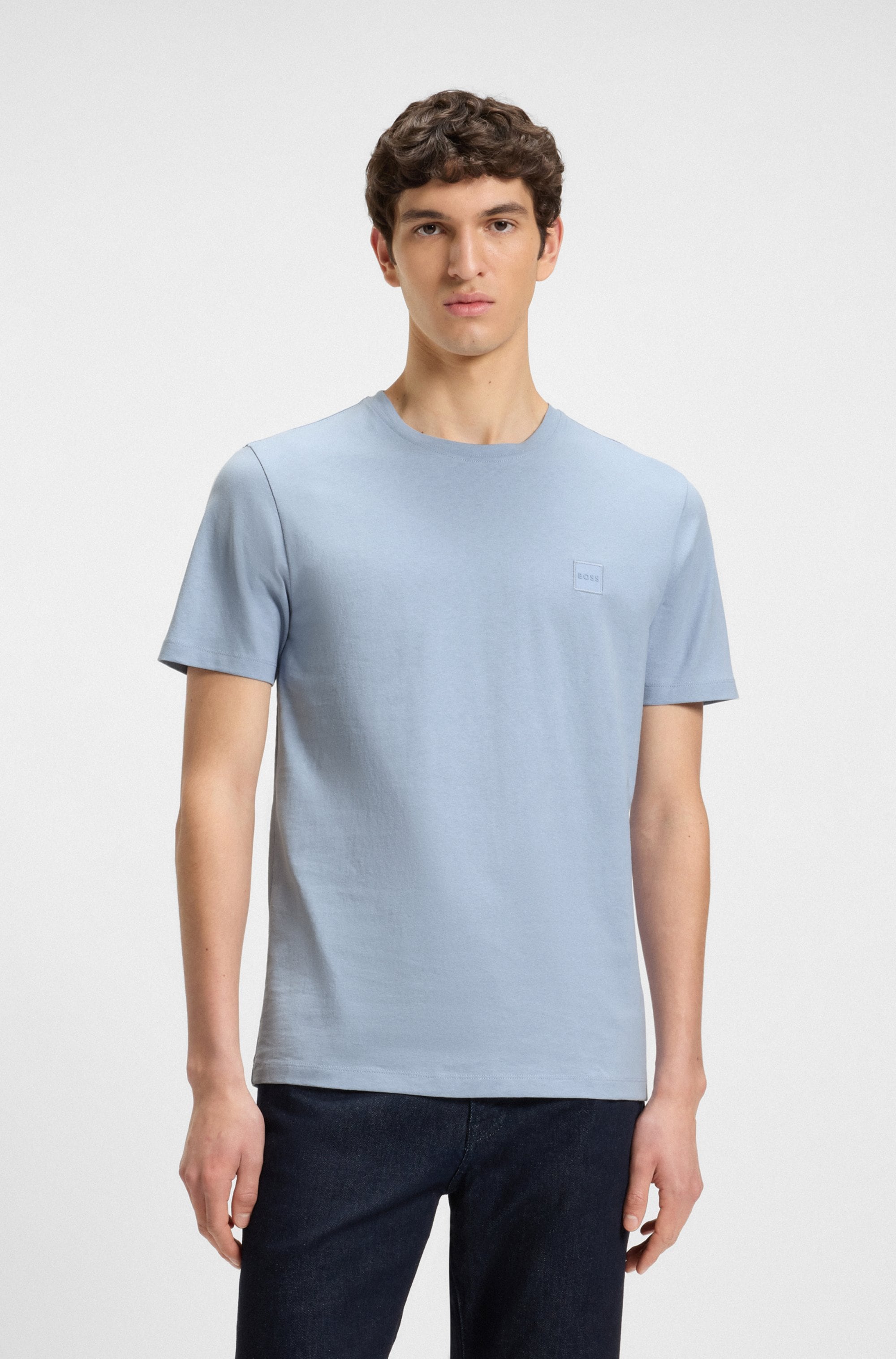 BOSS ORANGE T-Shirt »Tales« mit BOSS Stickerei auf der Brust