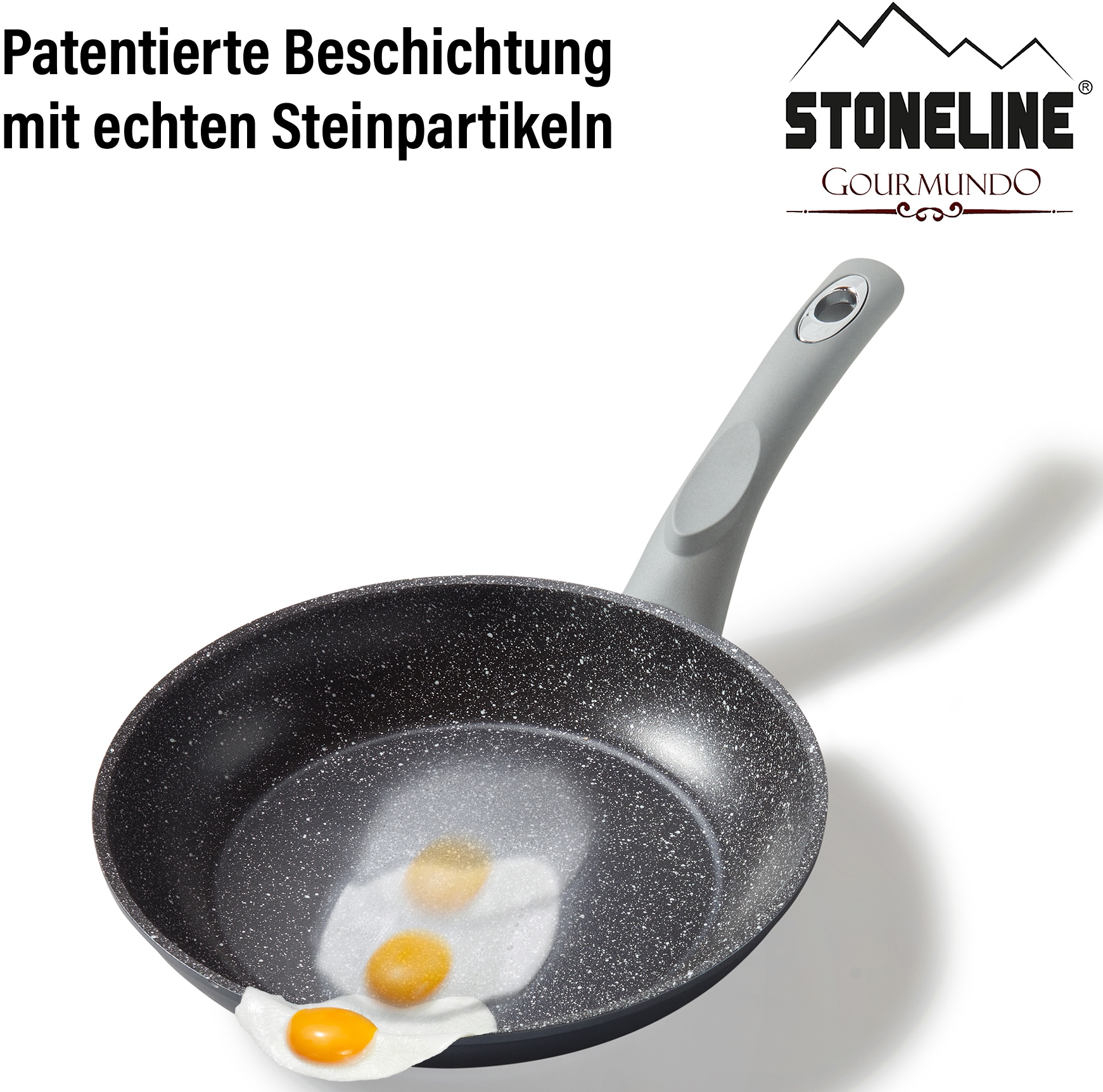 STONELINE Bratpfanne »Gourmundo«, Aluminium, (1 tlg.), Made in Germany, STONELINE®-Antihaftbeschichtung, Indukton, Induktion