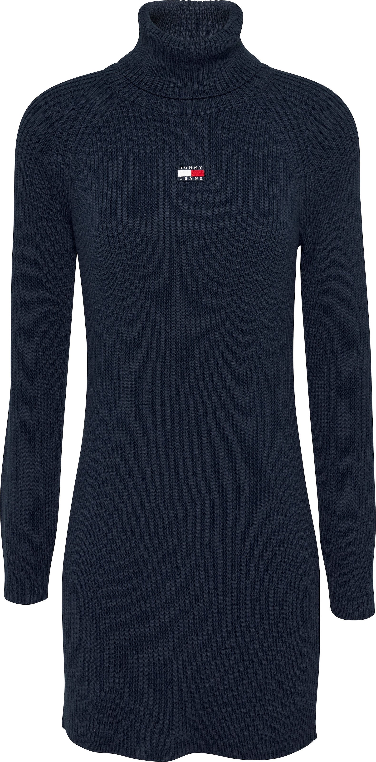 Tommy Jeans Strickkleid »TJW MOCKNECK BADGE SWEATER DRESS«, mit Stehkragen, Logo-Badge