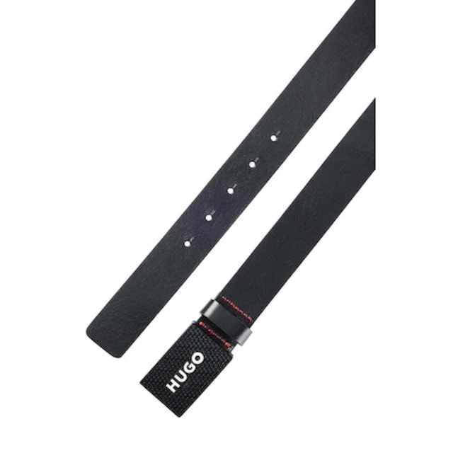 HUGO Ledergürtel »Gilao-Z_Sz35«, mit eingearbeiteten Logoschriftzügen auf  der Schliesse online shoppen bei Jelmoli-Versand Schweiz