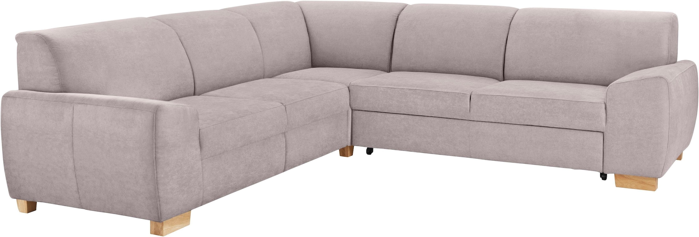 DOMO collection Ecksofa »Incanto kubische Formensprache, komfortabel, flache Armlehnen, L-Form«, wahlweise mit Bettfunktion