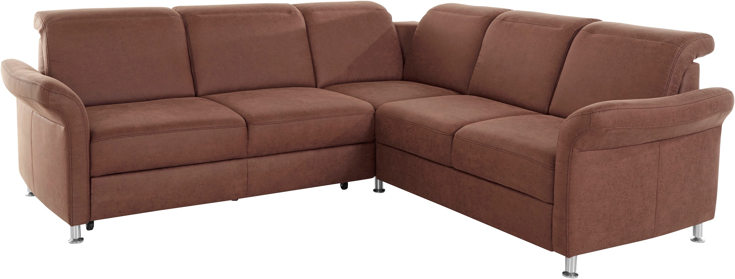 sit&more Ecksofa »Darwin L-Form«, inklusive Federkern, wahlweise mit Kopfteilverstellung, Bettfunktion