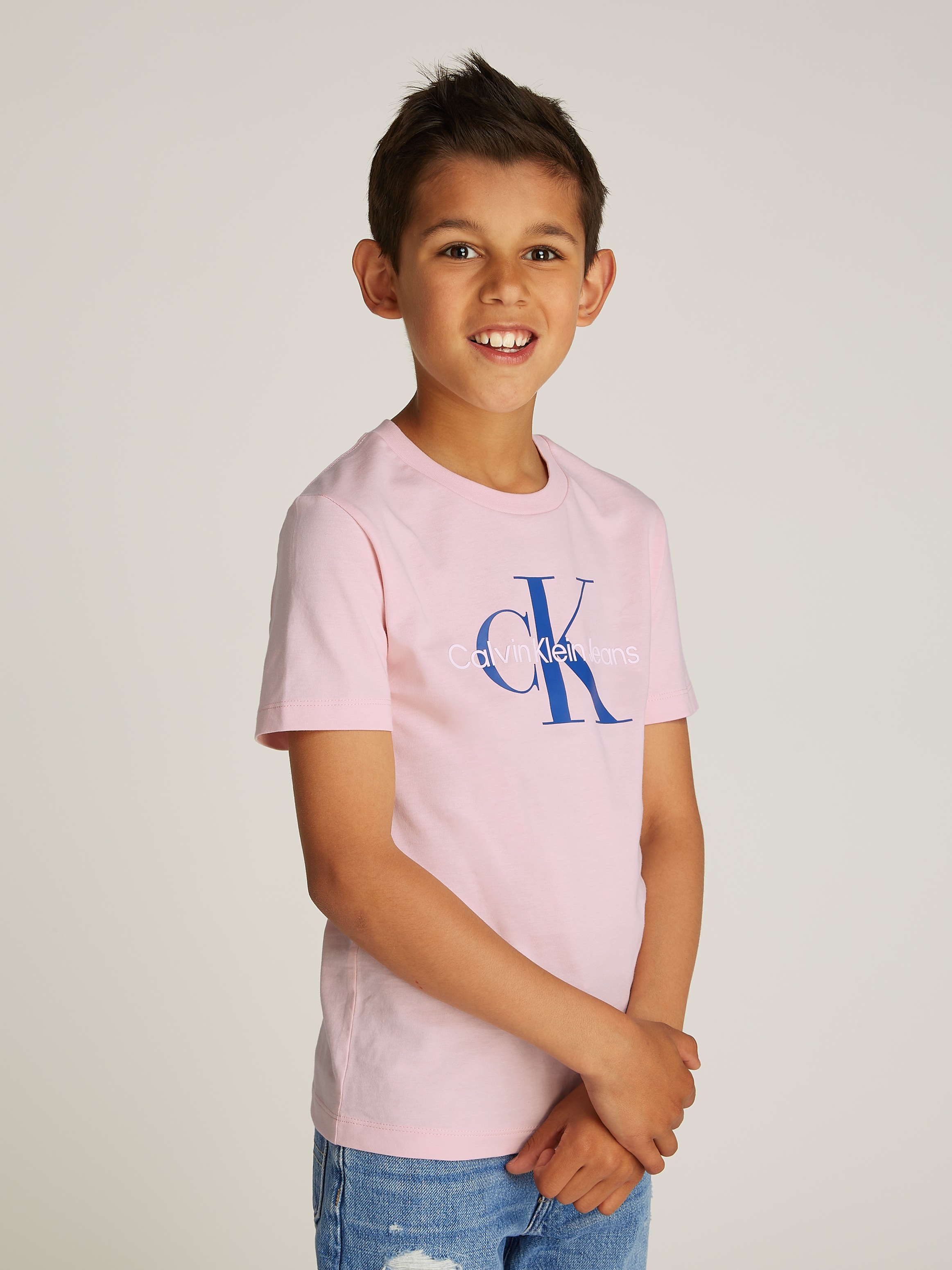 Calvin Klein Jeans Rundhalsshirt »CK MONOGRAM SS T-SHIRT« für Kinder bis 16 Jahre mit Logoschriftzug