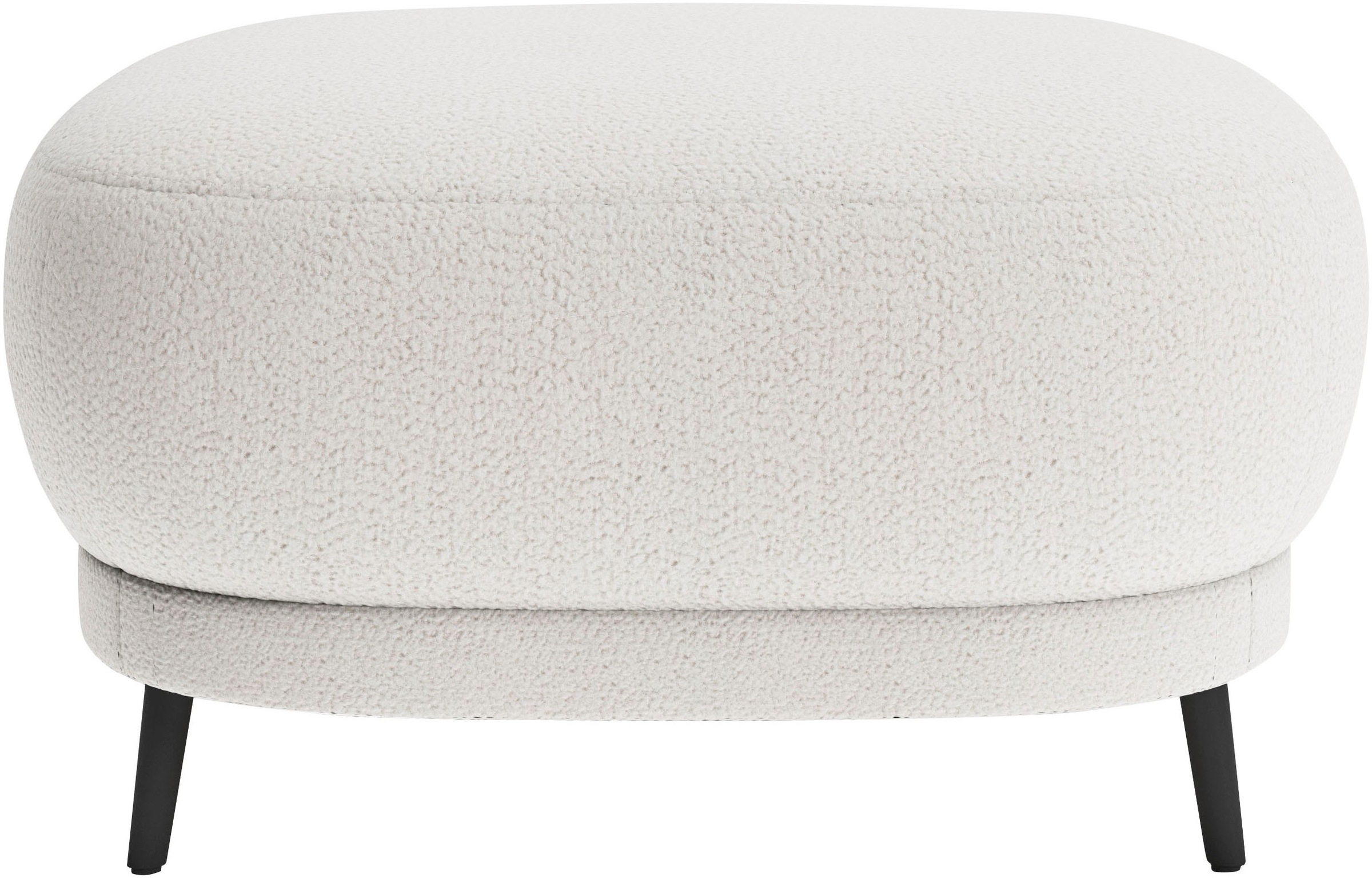 sit&more Polsterhocker "Blues" mit Metallfüssen, schwarz-matt