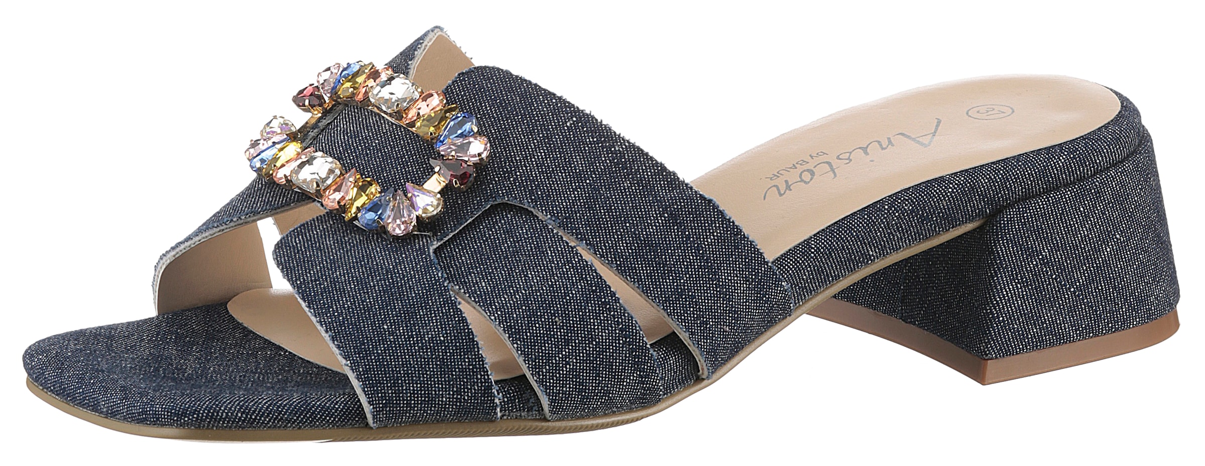 Aniston SHOES Pantolette, Sommerschuh, Festtagsschuh, Blockabsatz - NEUE KOLLEKTION