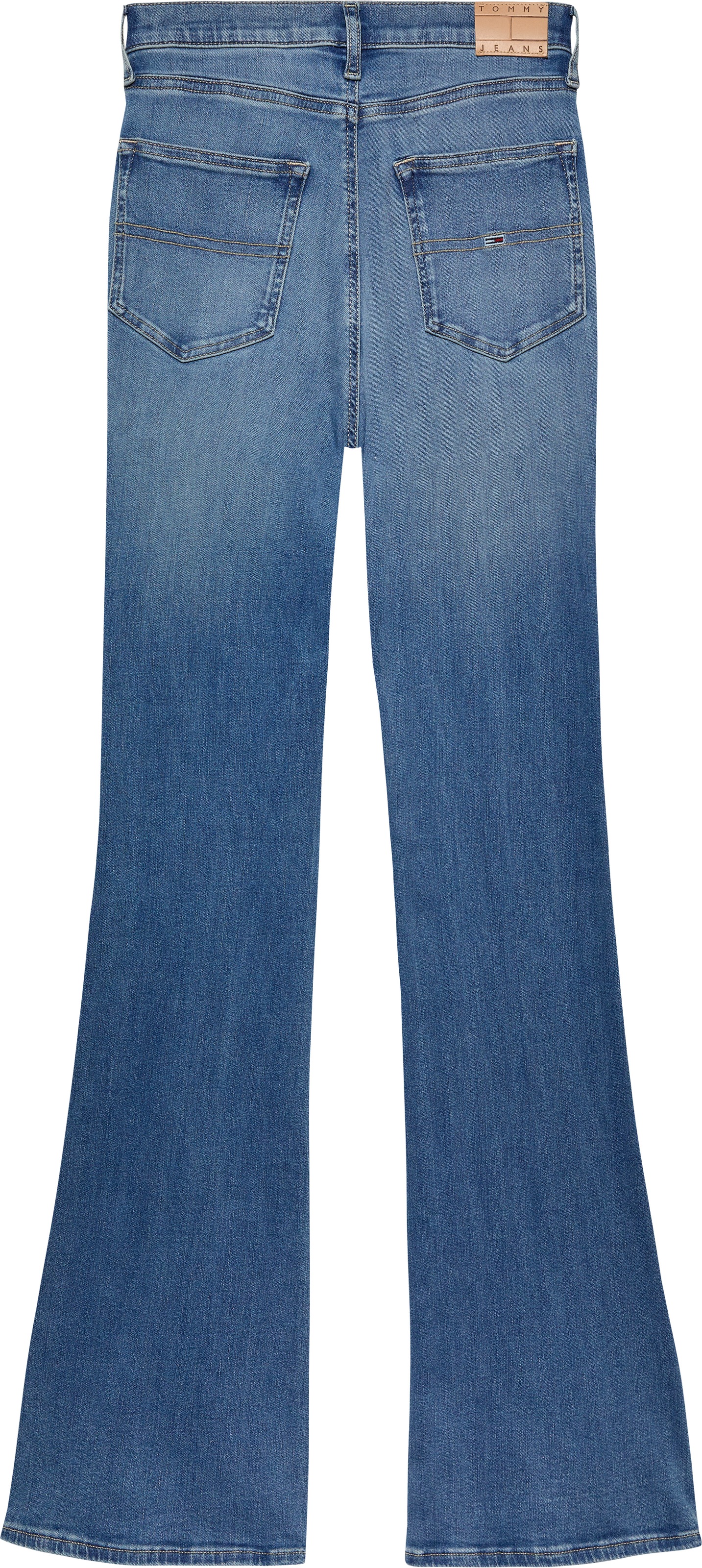 Tommy Jeans Schlagjeans »Tommy Jeans SYLVIA - High waist - Flared Denim Jeans«, mit Logostickereien und Nieten