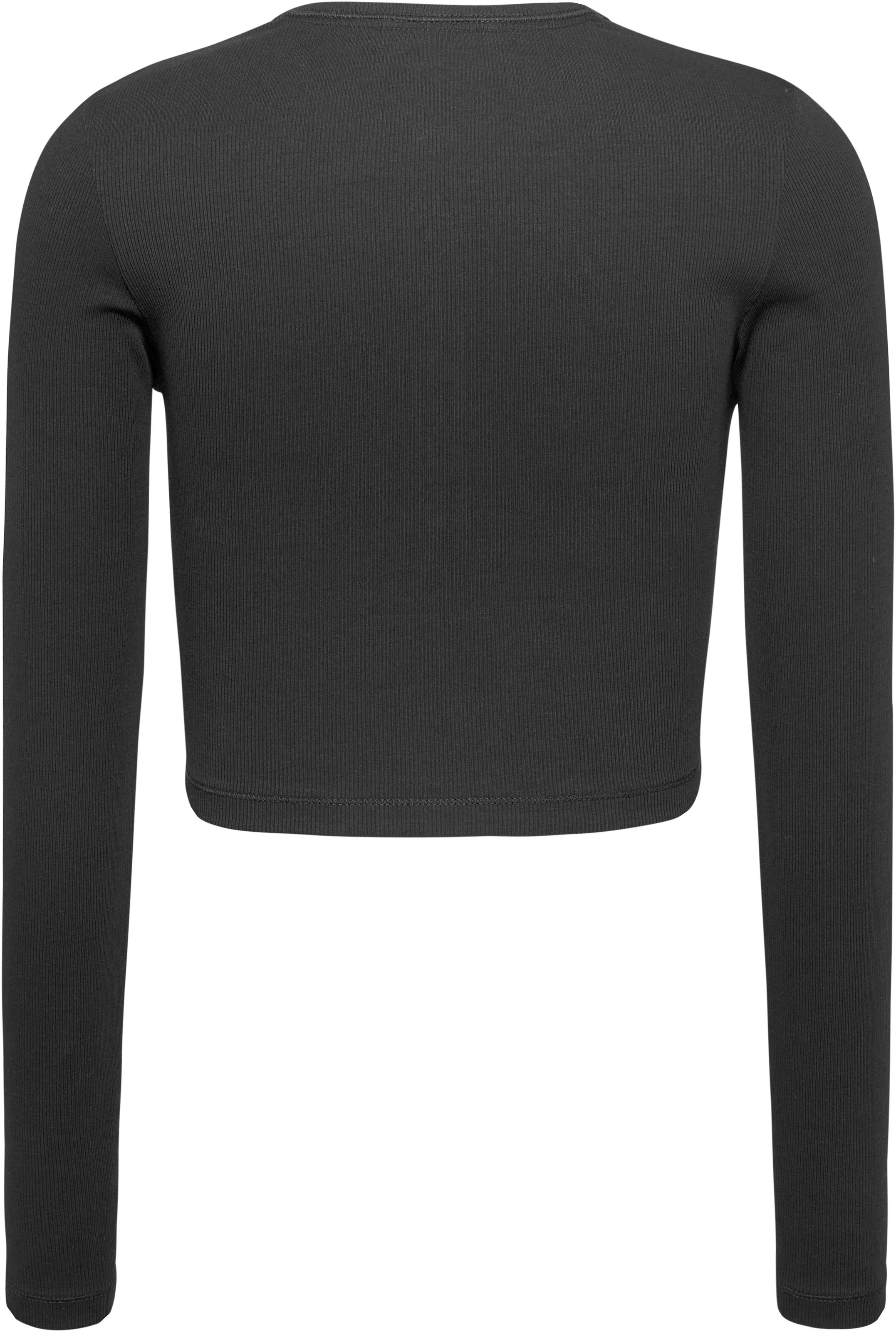 Tommy Jeans Langarmshirt »TJW CRP HENLEY TOP LS«, in modischer Cropped Form