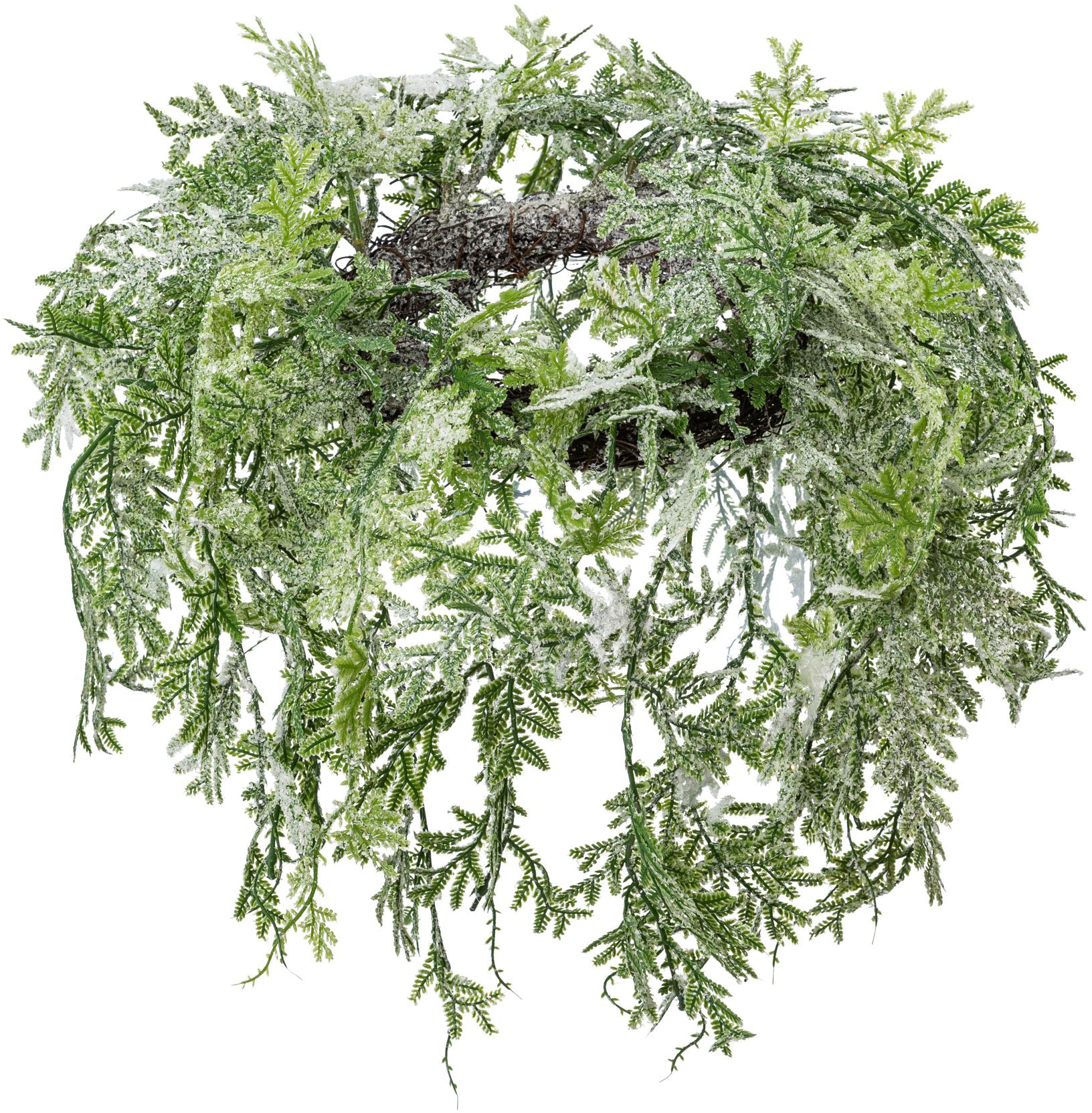 Creativ green Dekokranz »Weihnachtsdeko«, mit gefrosteter Optik, Masse aufgehängter Kranz: Ø 30 cm, H. 38 cm