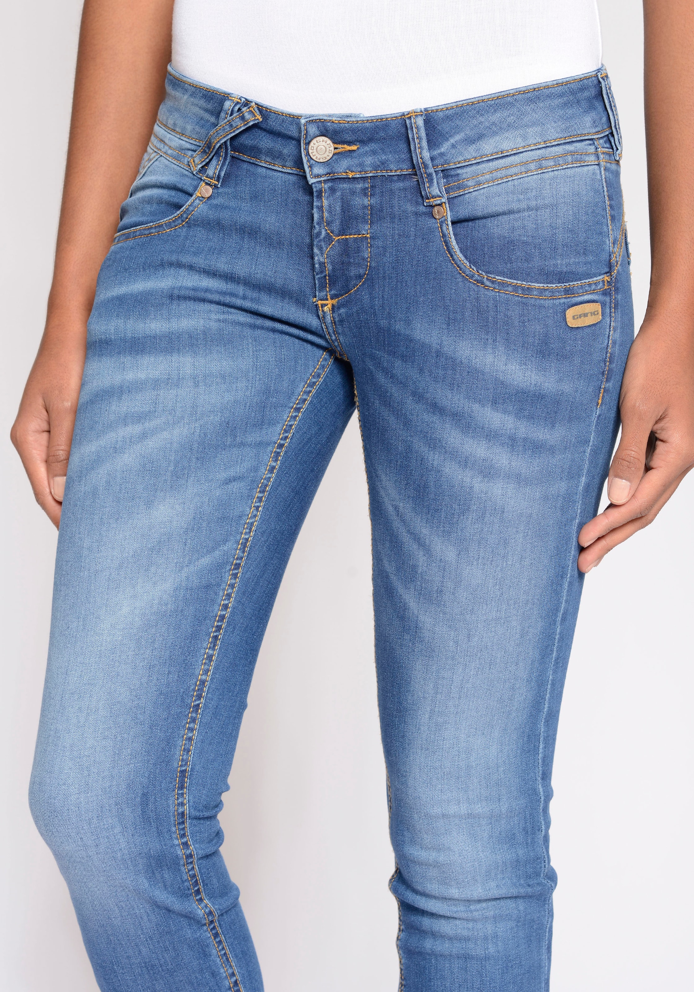 GANG Skinny-fit-Jeans »94Nena«, mit bei Schweiz Jelmoli-Versand coolen Used-Effekten online shoppen