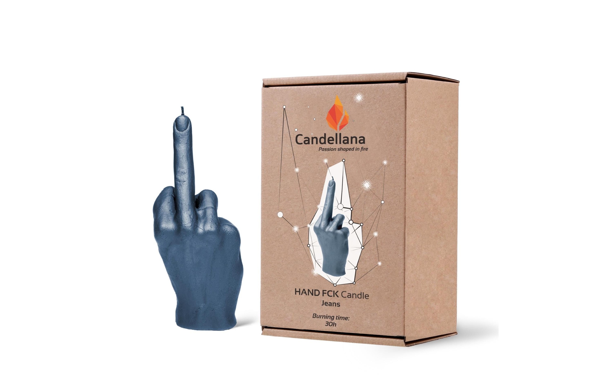 Formkerze »Candellana Hand FCK Blau«