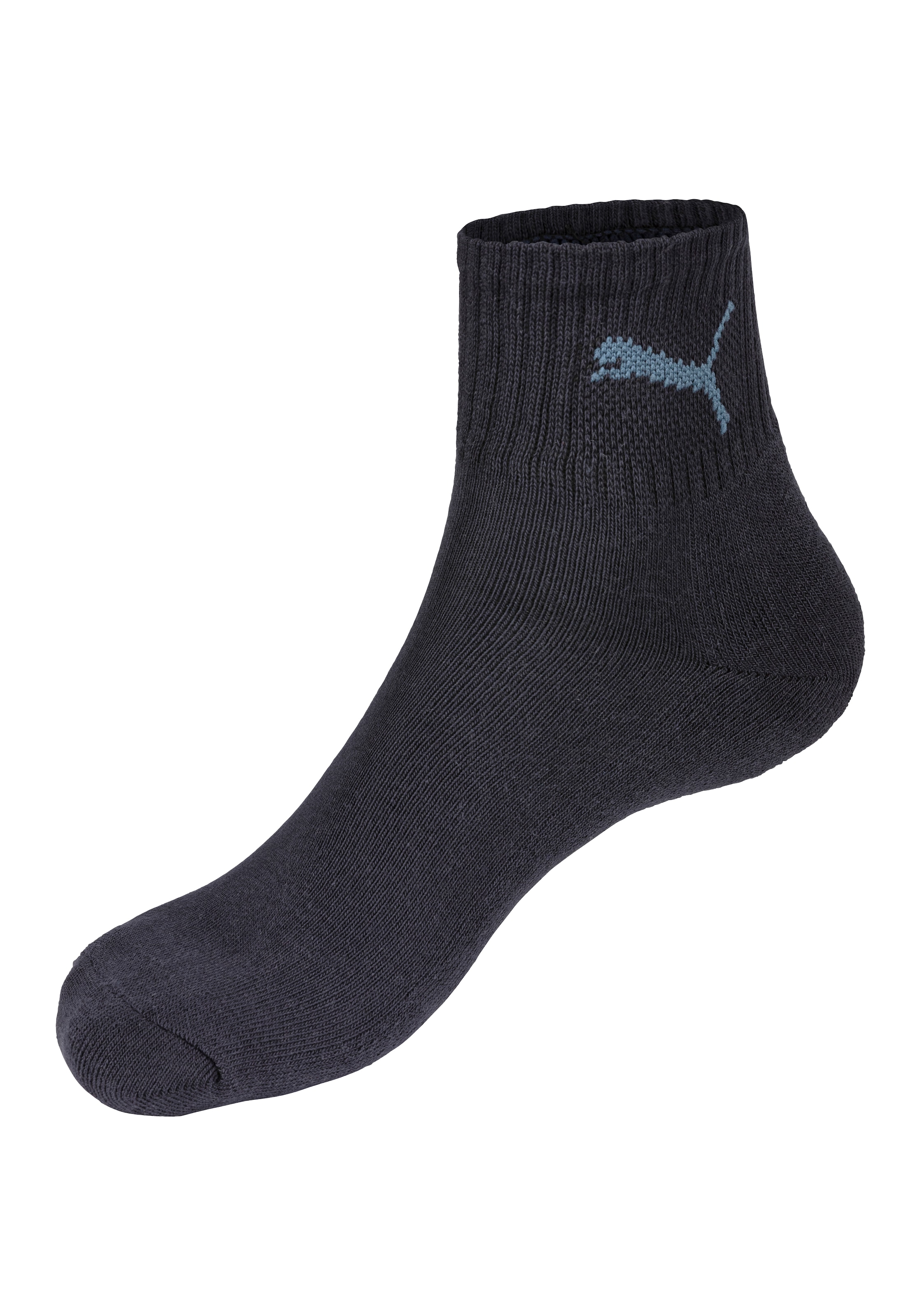 PUMA Sportsocken »short crew«, (3 Paar), gepolsterte Frottee-Sohle, atmungsaktiv