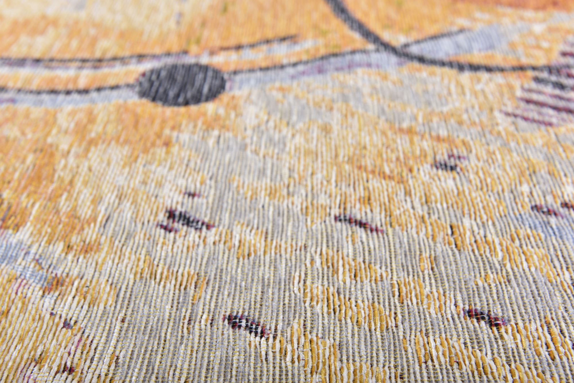 Gino Falcone Teppich »Cosima-113«, rechteckig, 3 mm Höhe, flachgeweber Jaquard-Teppich, mit Chenillegarn, modernes Blumen Design