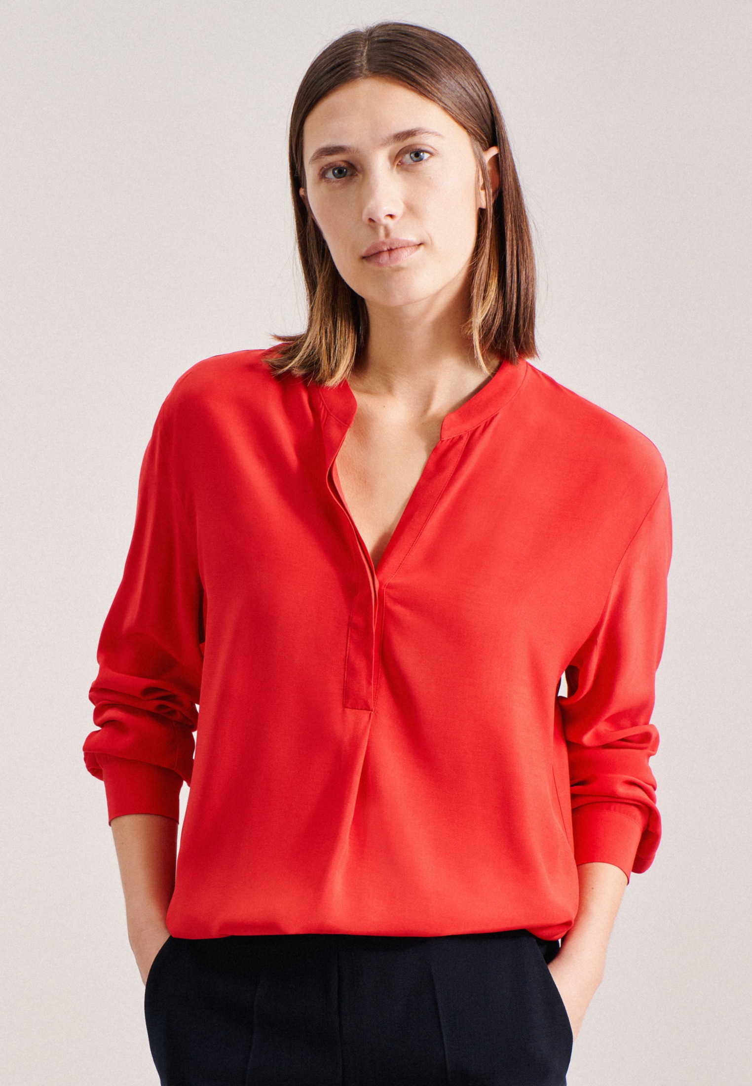 seidensticker Klassische Bluse »Schwarze Rose« 1/1 Uni