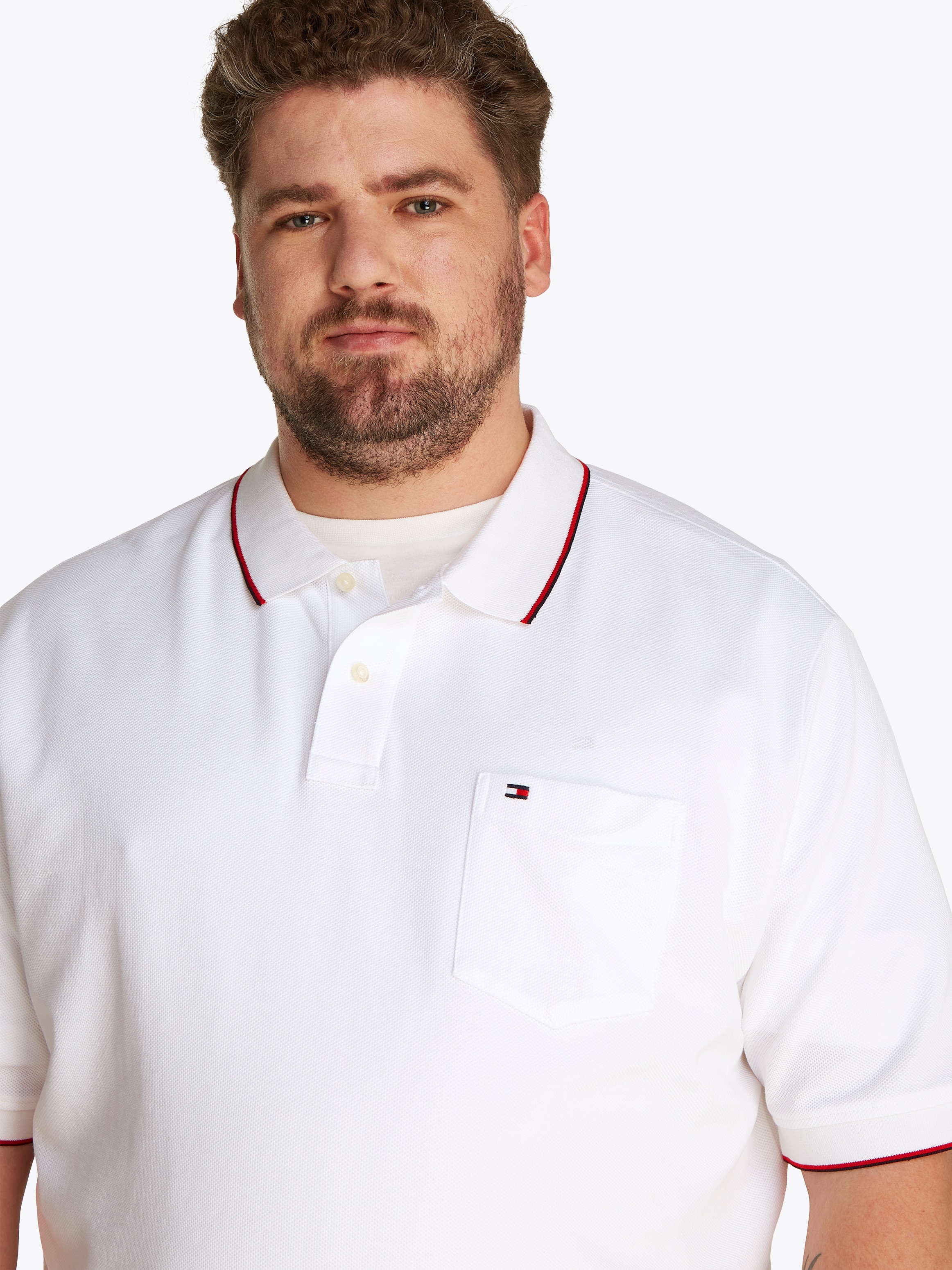 Tommy Hilfiger Big & Tall Poloshirt »BT-POCKET CLASSIC FIT POLO-B«, Grosse Grössen