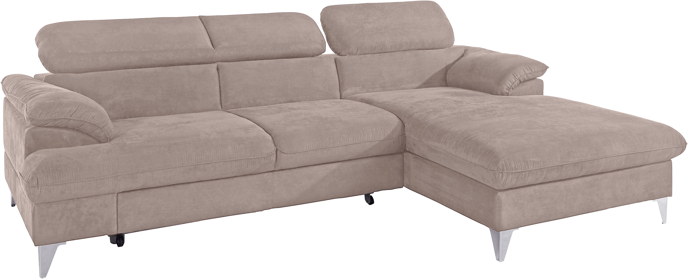 COTTA Ecksofa »Caluso L-Form«, inklusive Kopfteilverstellung, wahlweise mit Bettfunktion
