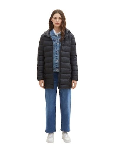 TOM TAILOR Denim Steppmantel, mit Reissverschlusstaschen