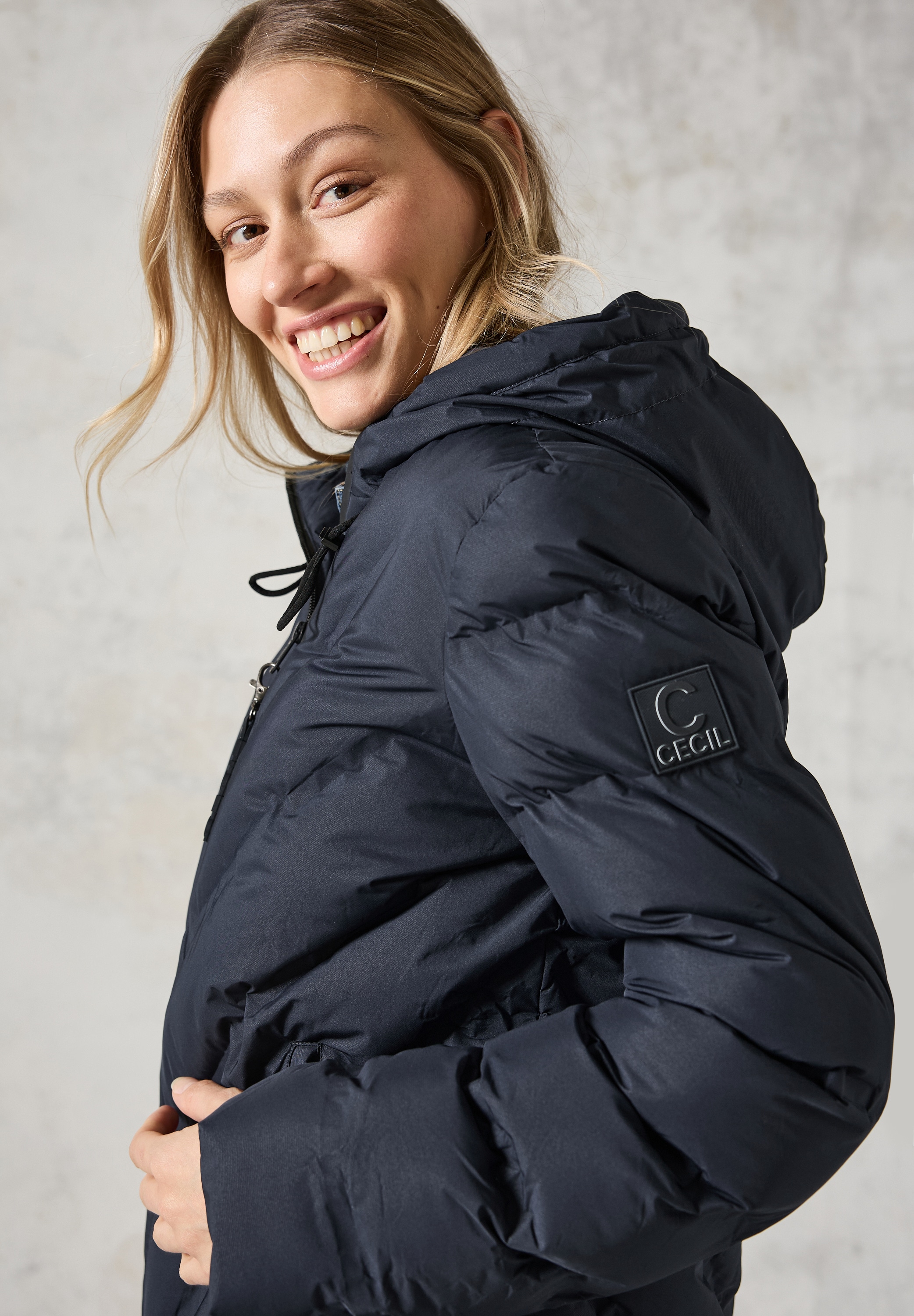 Cecil Outdoorjacke, mit Kapuze, mit Kapuze und verschweissten Nähten