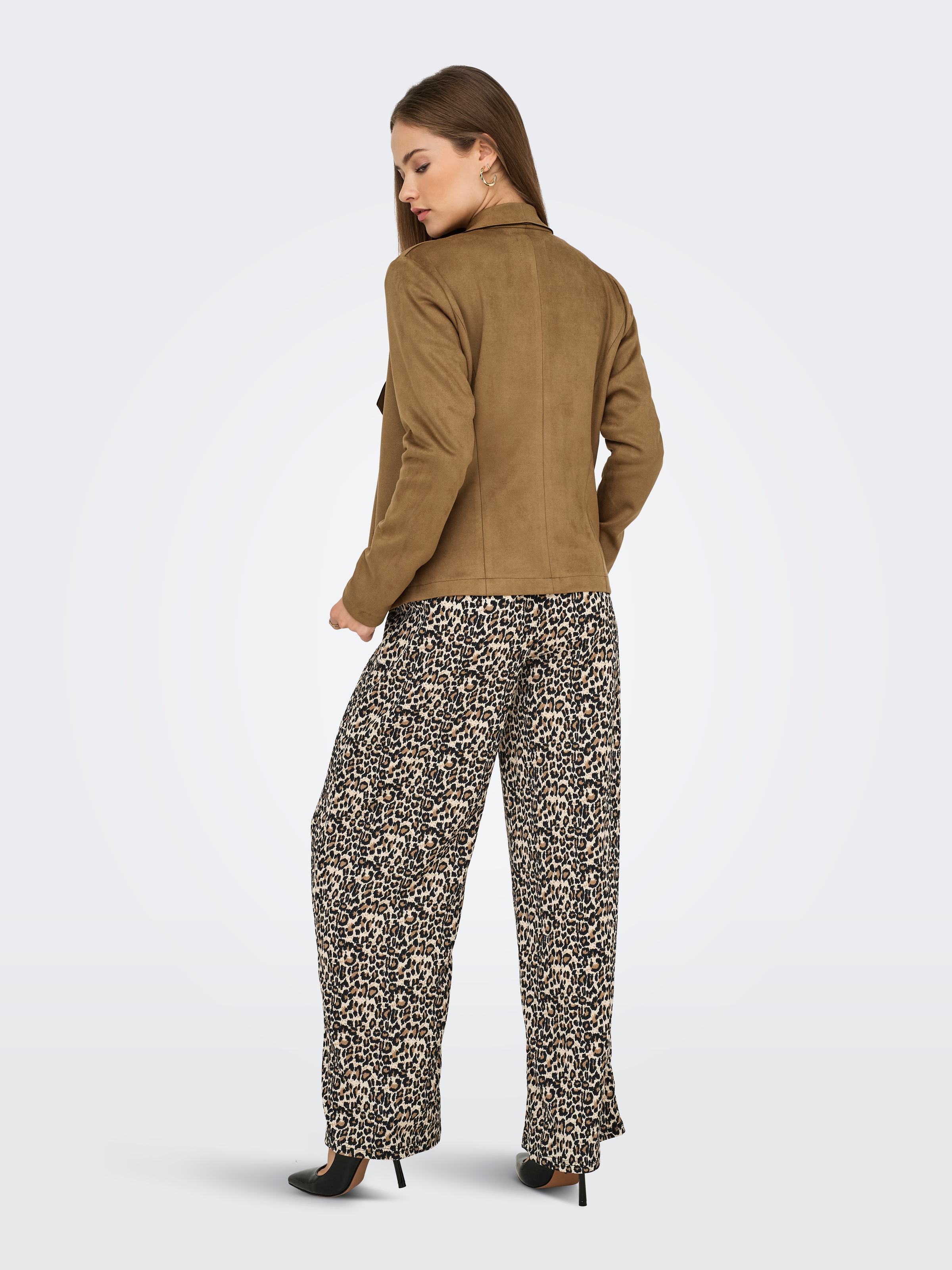 ONLY Kurzjacke »ONLJOLINE FAUX SUEDE DRAPY JACKET OTW«, in Wildleder Optik
