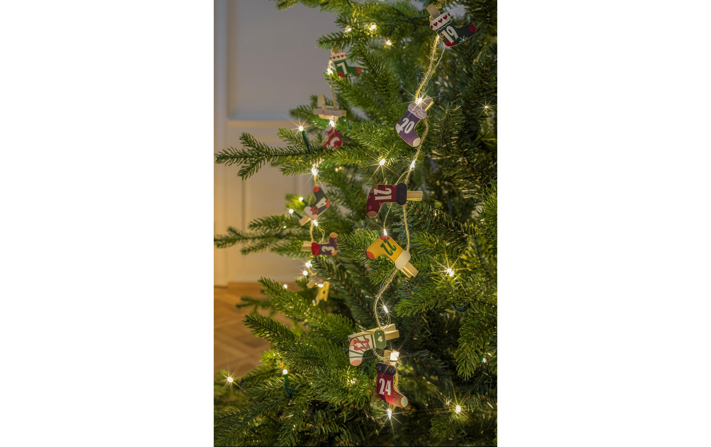 STT LED-Lichterkette »LED-Lichterkette Clips Christma«