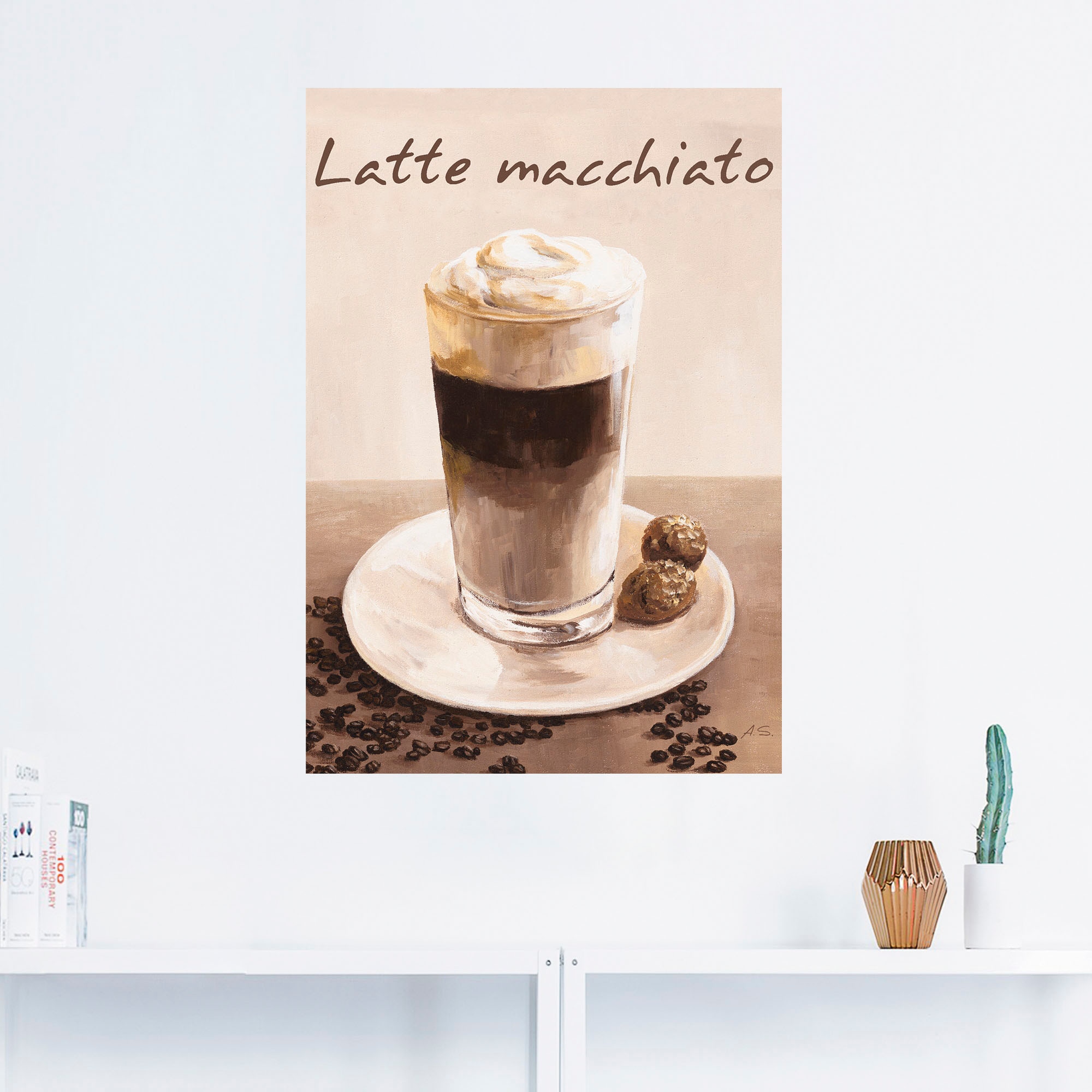 Artland Wandbild »Latte | Jelmoli-Versand (1 Wandaufkleber Macchiato Kaffee bestellen Poster, verschied. in online St.), Kaffee«, als Grössen - Bilder