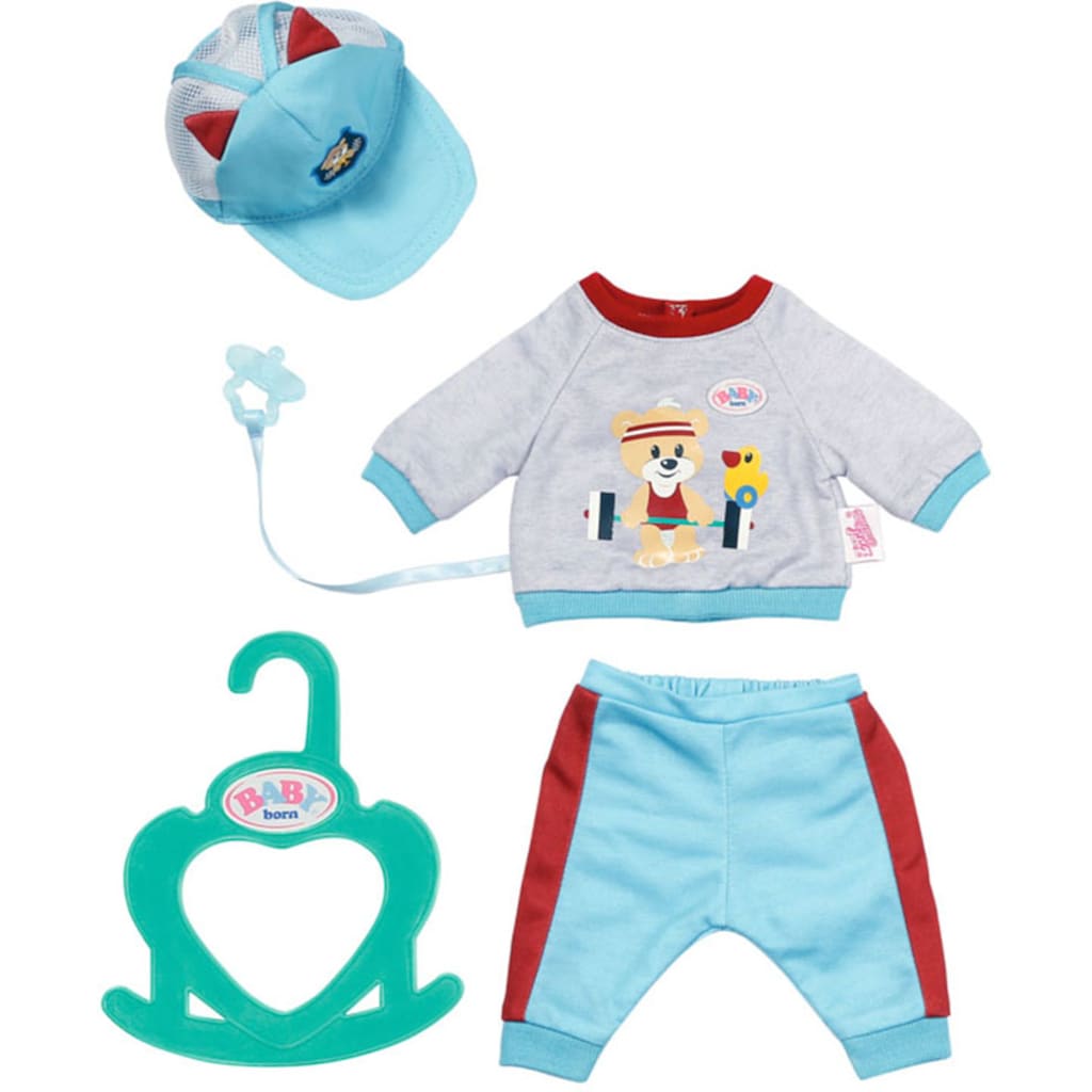 Baby Born Puppenkleidung »Little Sport Outfit blau, 36 cm«, (Set, 5 tlg.)