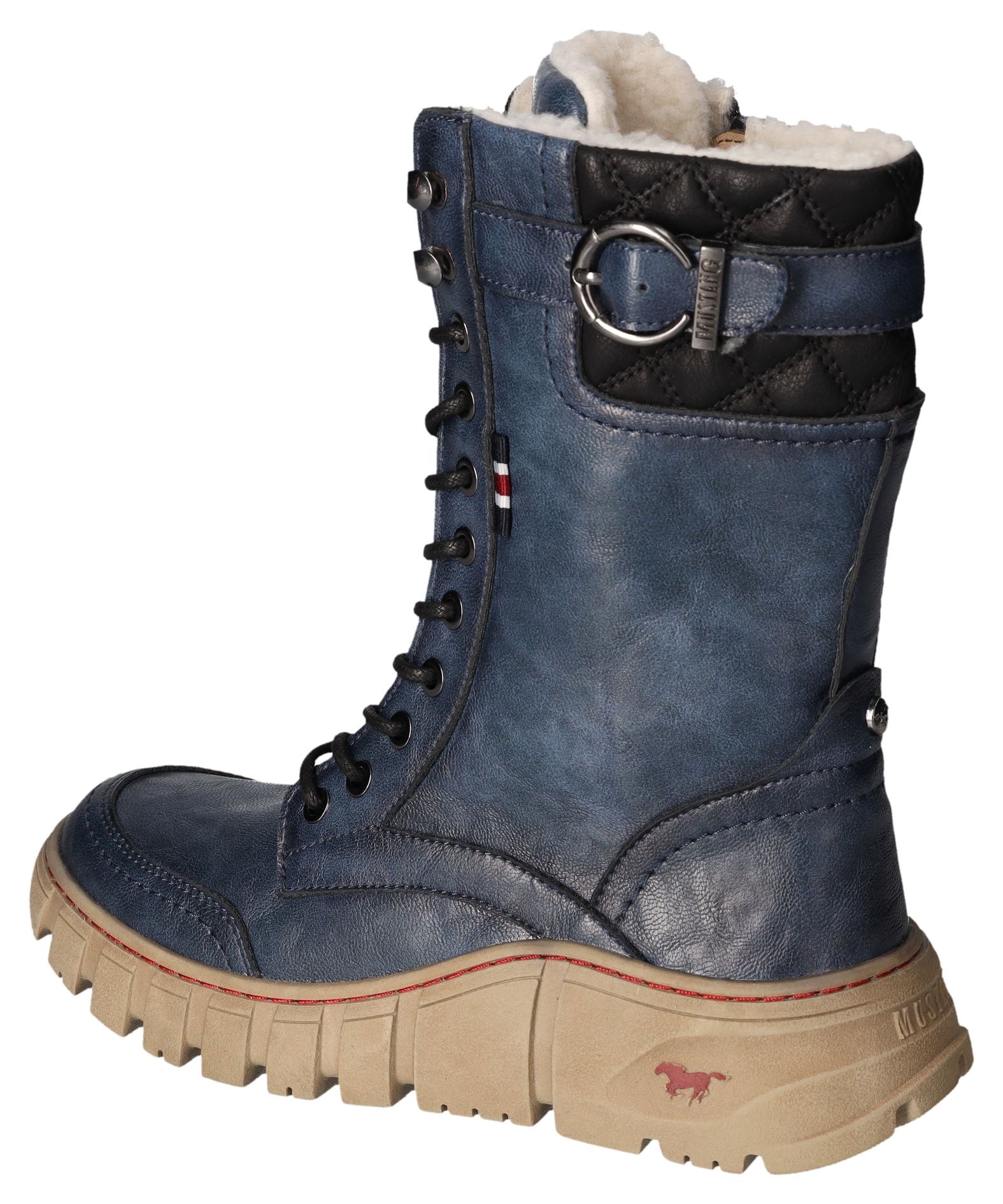 Mustang Shoes Winterboots, Schnürboots, Snowboots, Profilsohle mit Innenreissverschluss