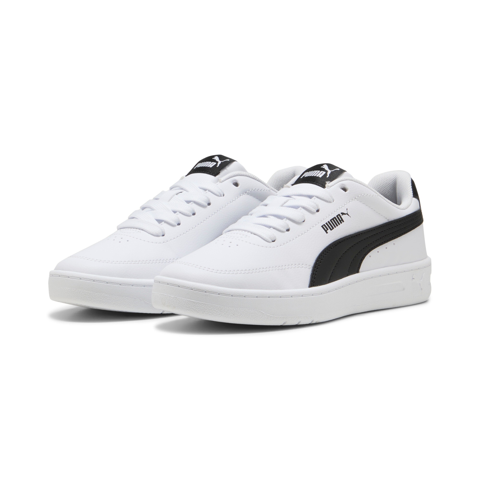 Puma, Herren, PUMA Sneaker »COURT CLASSIC CLEAN JR« für Jugendliche, puma weiß, puma schwarz, 39, Breite: Regulär
