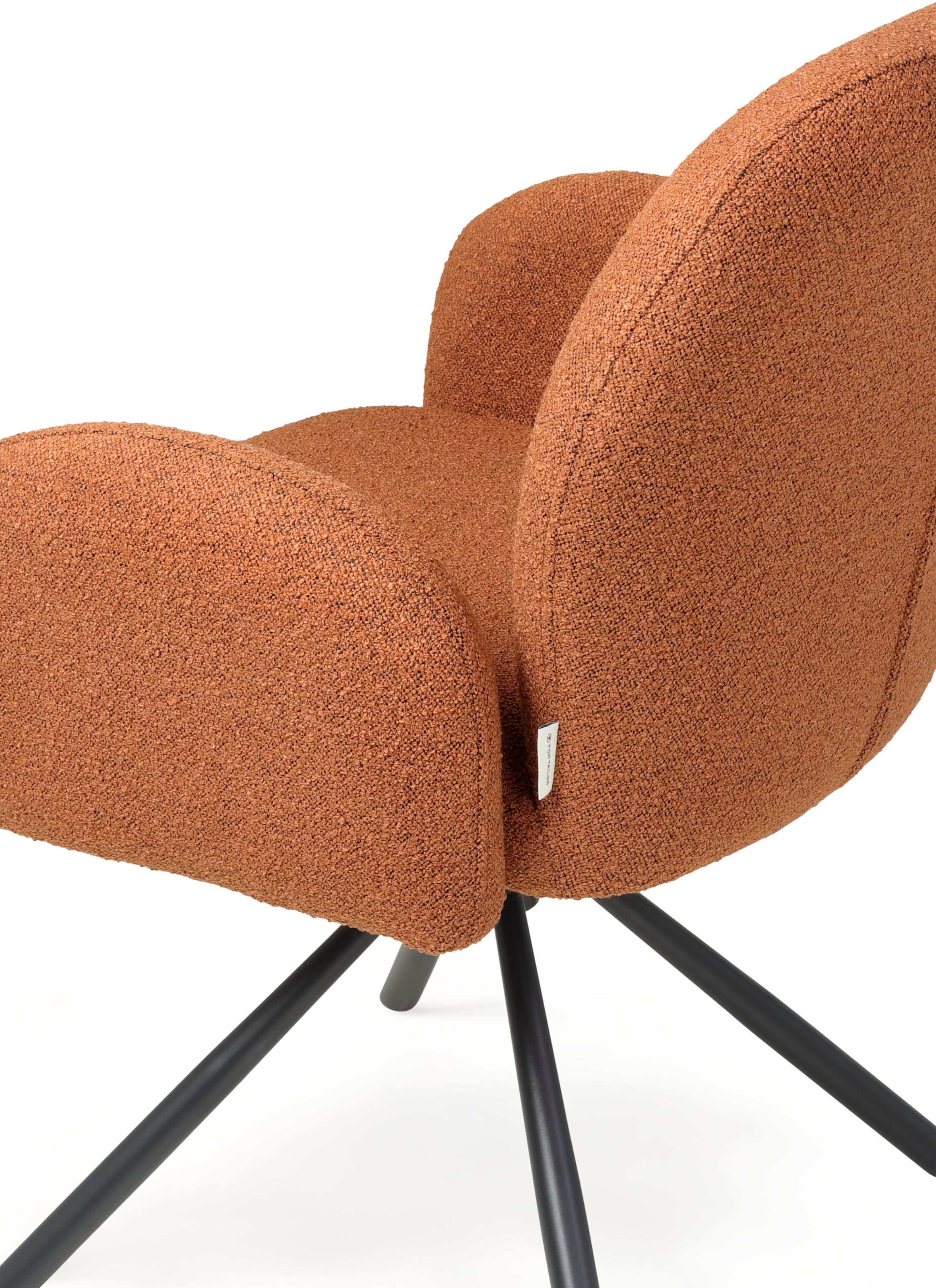 TOM TAILOR HOME Armlehnstuhl »PEBBLE ARMCHAIR«, (Set), 2 St., Webstoff Bouclé, Esszimmerstuhl, mit Armlehnen, 4-Fussgestell, 140 kg belastbar, drehbar