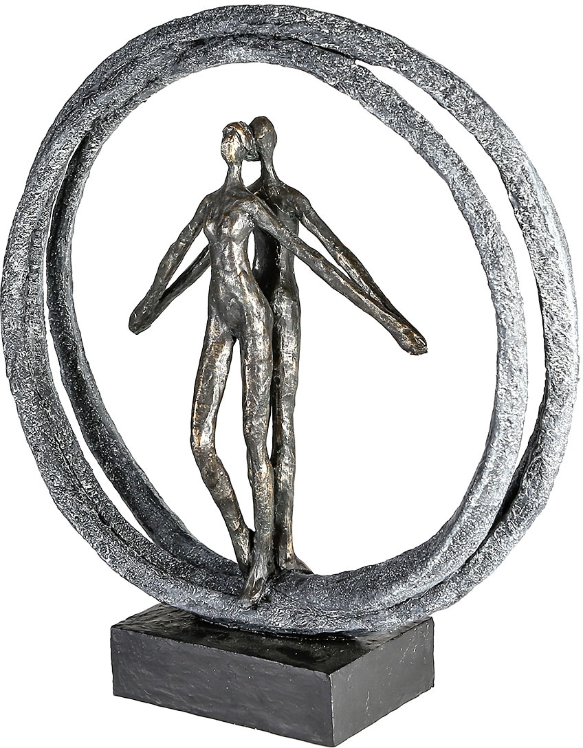 Casablanca by Gilde Dekofigur »Skulptur Paar im Ring,  bronzefarben/schwarz«, bronzefarben/grau/schwarz, Polyresin online shoppen  | Jelmoli-Versand