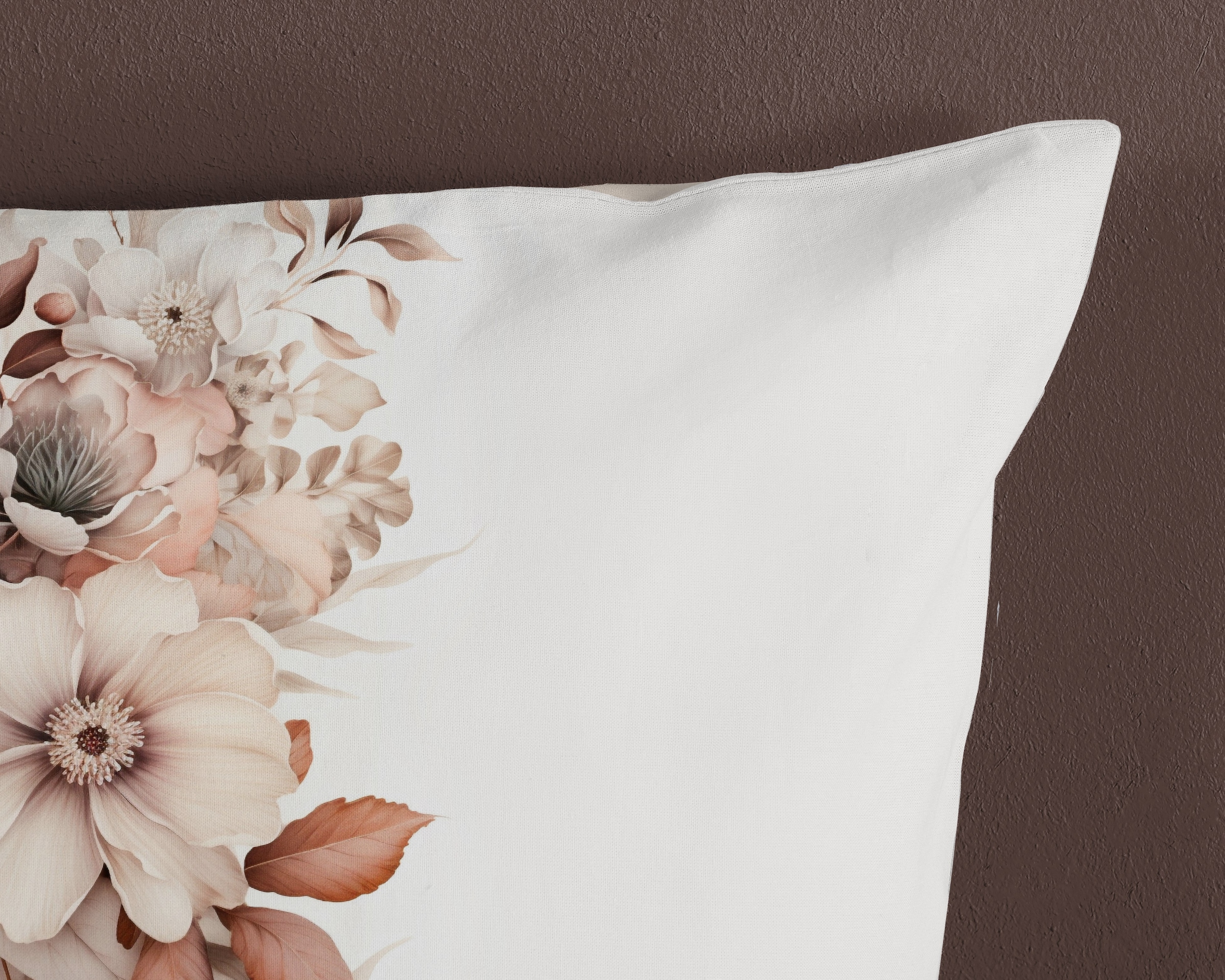 good morning Wendebettwäsche »Vester«, 100% Baumwolle, Renforcé, Reissverschluss, Wendeoptik, Blumen, cream