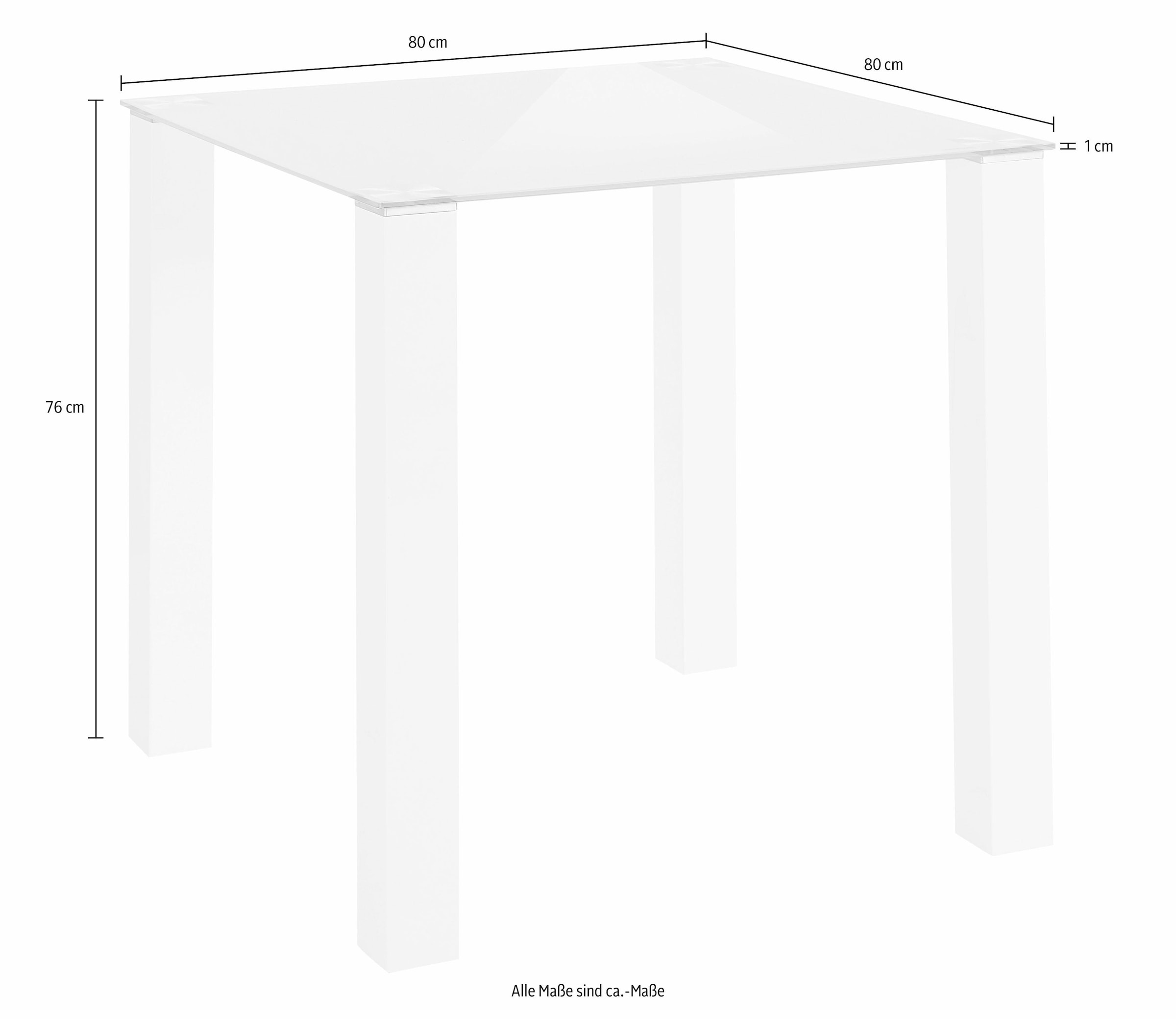 INOSIGN Essgruppe, (Set, 5 tlg.), mit Glastisch, Breite 80 cm online  bestellen | Jelmoli-Versand