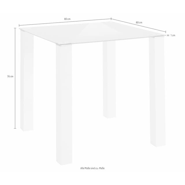 INOSIGN Essgruppe, (Set, 5 tlg.), mit Glastisch, Breite 80 cm online  bestellen | Jelmoli-Versand