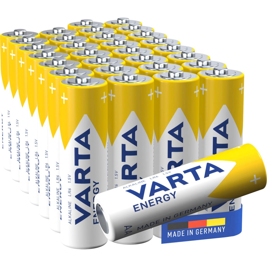 VARTA Batterie »Energy AA Mignon LR6 30er Pack Alkaline«, LR06, 1,5 V, (Packung, 30 St., ValuePack)