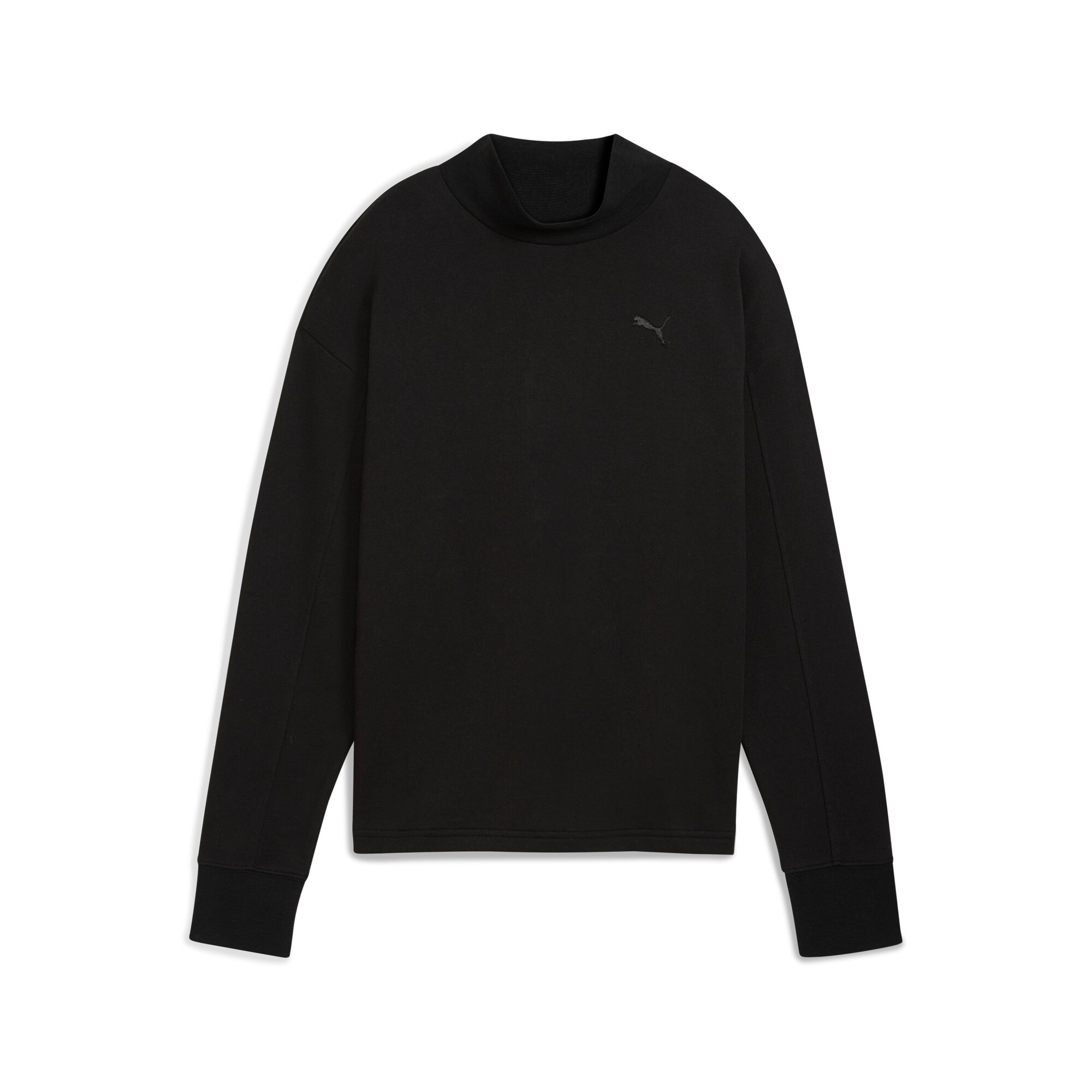PUMA Langarmshirt »HER RELAXED CREW FL« mit Stehkragen, sportlicher Stil