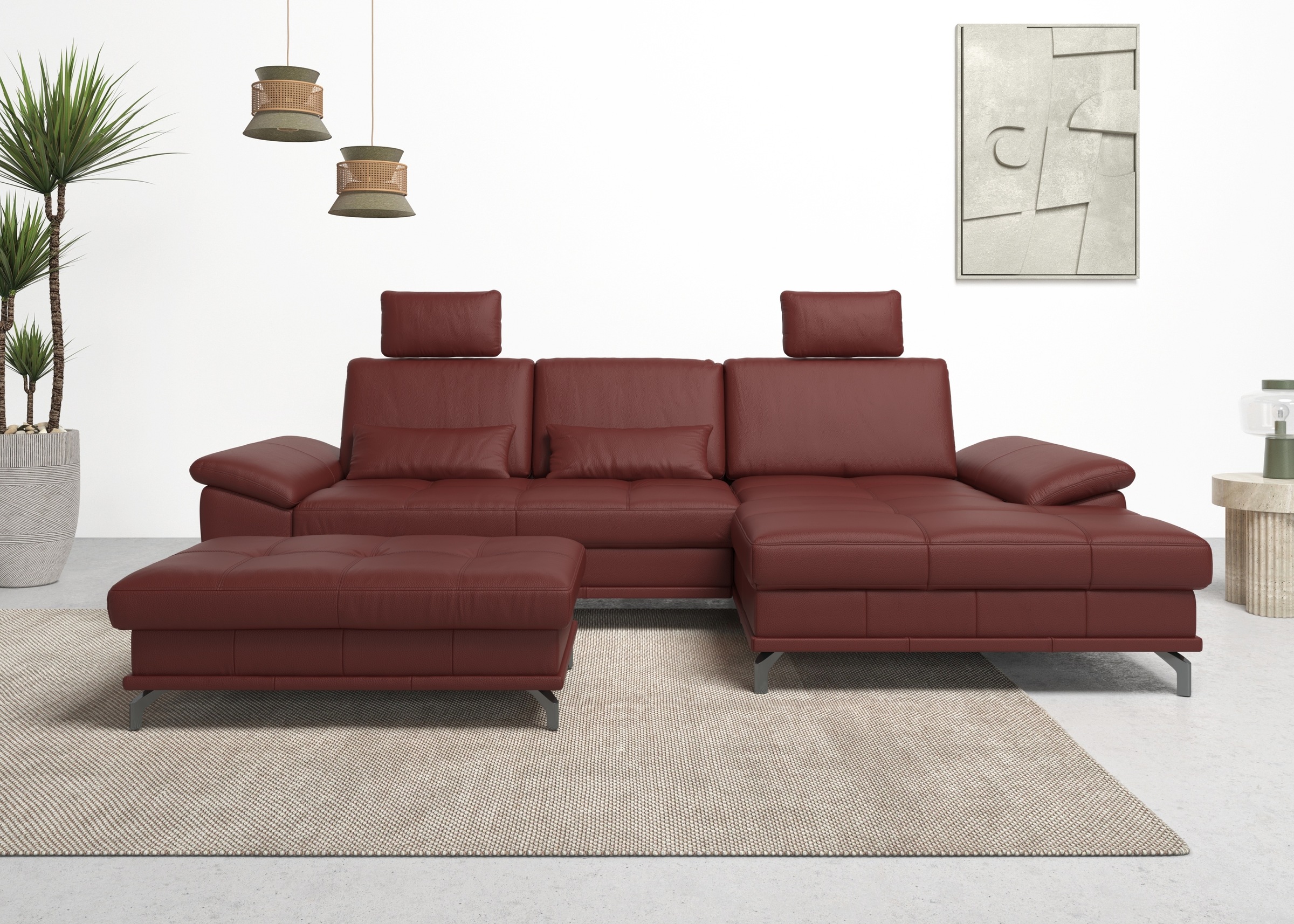 GOODproduct Ecksofa "Costello L-Form, B: 301 cm mit Sitztiefen-, Armteilverstellung &" 3 Nierenkissen, optional Bettfunktion & Bettkasten