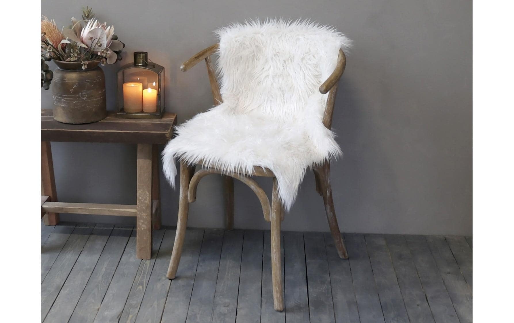 Fellteppich »Chic Antique Pelzimitat, Weiss«, fellförmig