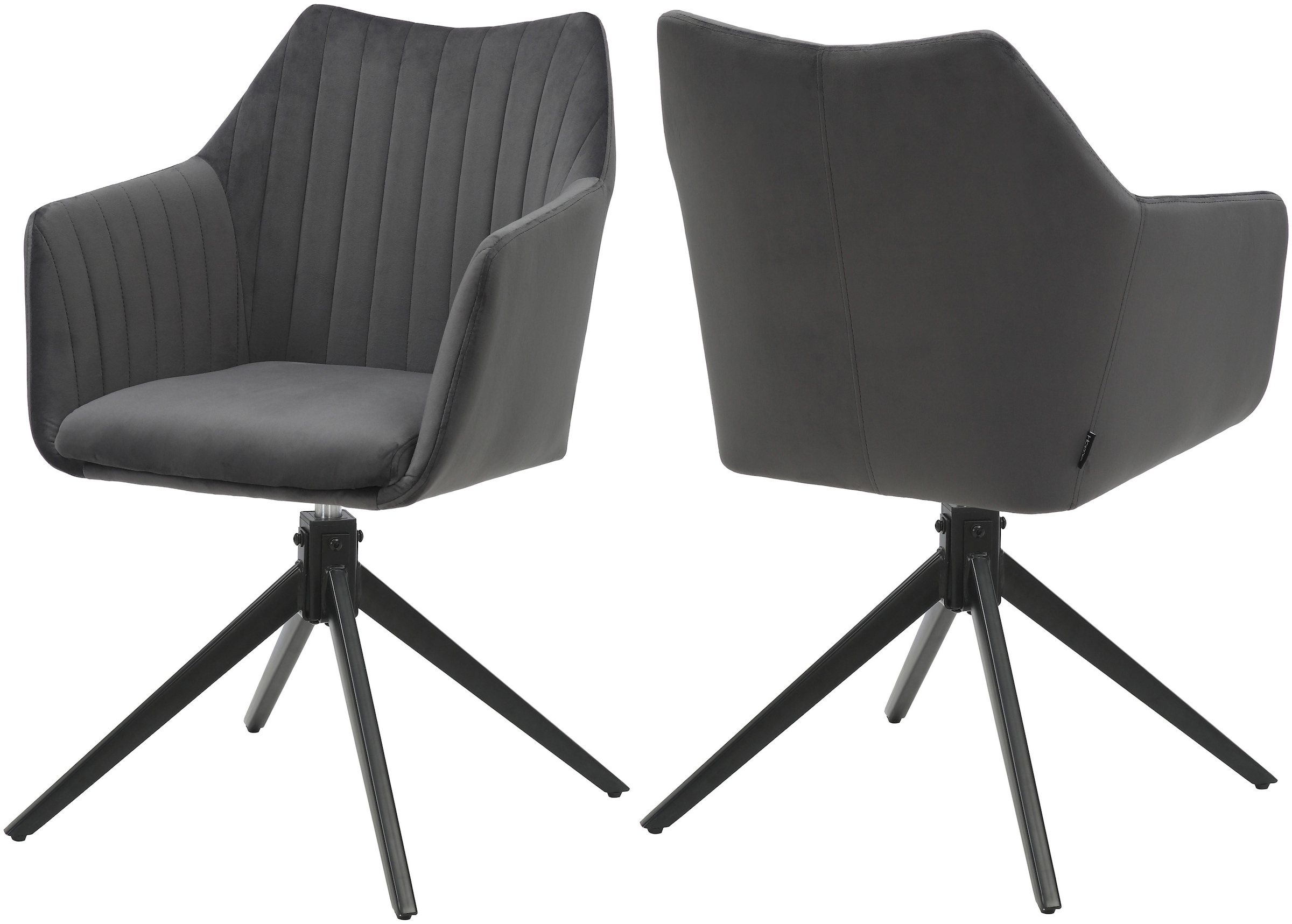 Home affaire Esszimmerstuhl »Tampa, TOPSELLER!, OTTOs Choice«, (Set), 2 St., Samtvelours, mit Drehfunktion 360 Grad