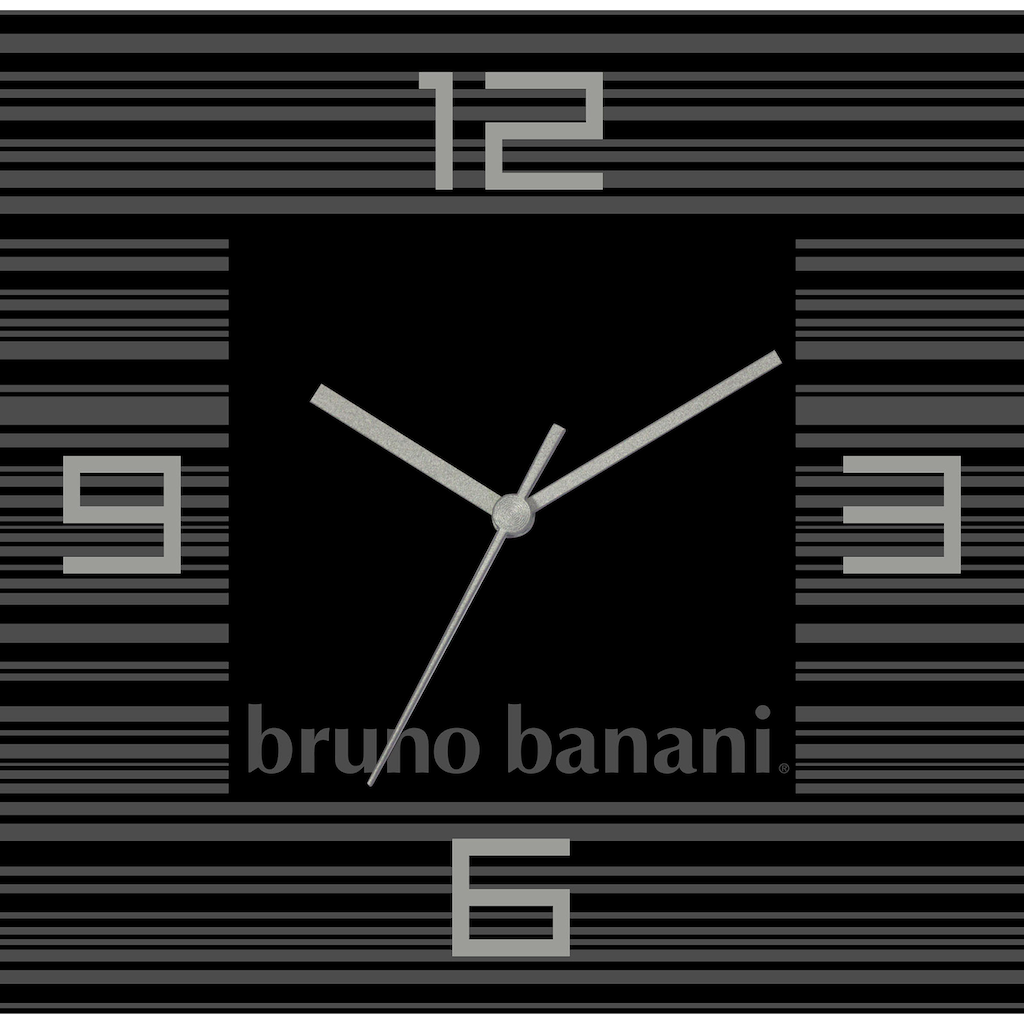 Bruno Banani Wanduhr »Thin Stripes auf Alu«