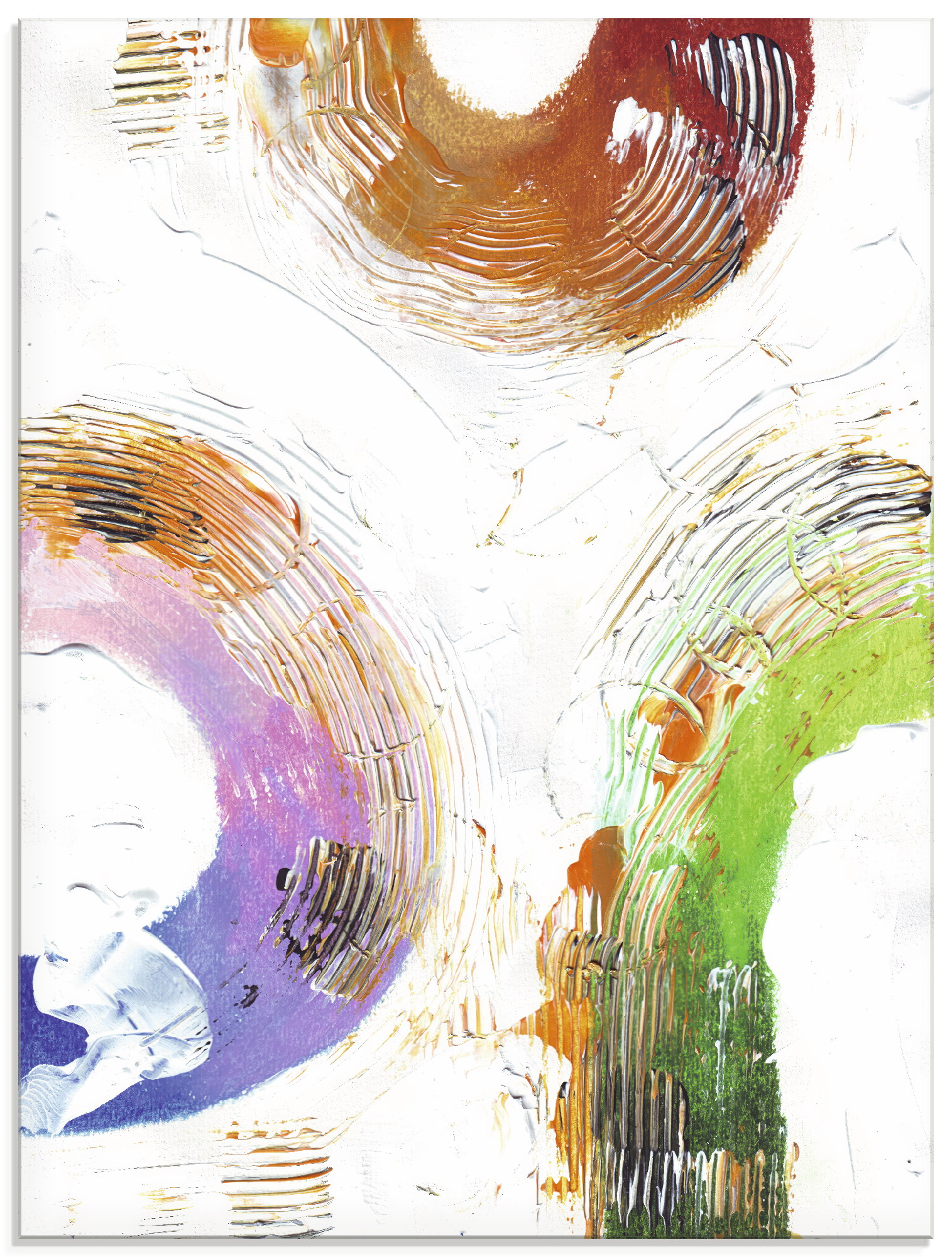 Artland Glasbild "Die Kreise eines Lebens" Gegenstandslos 1 Stk. tlg. in verschiedenen Grössen