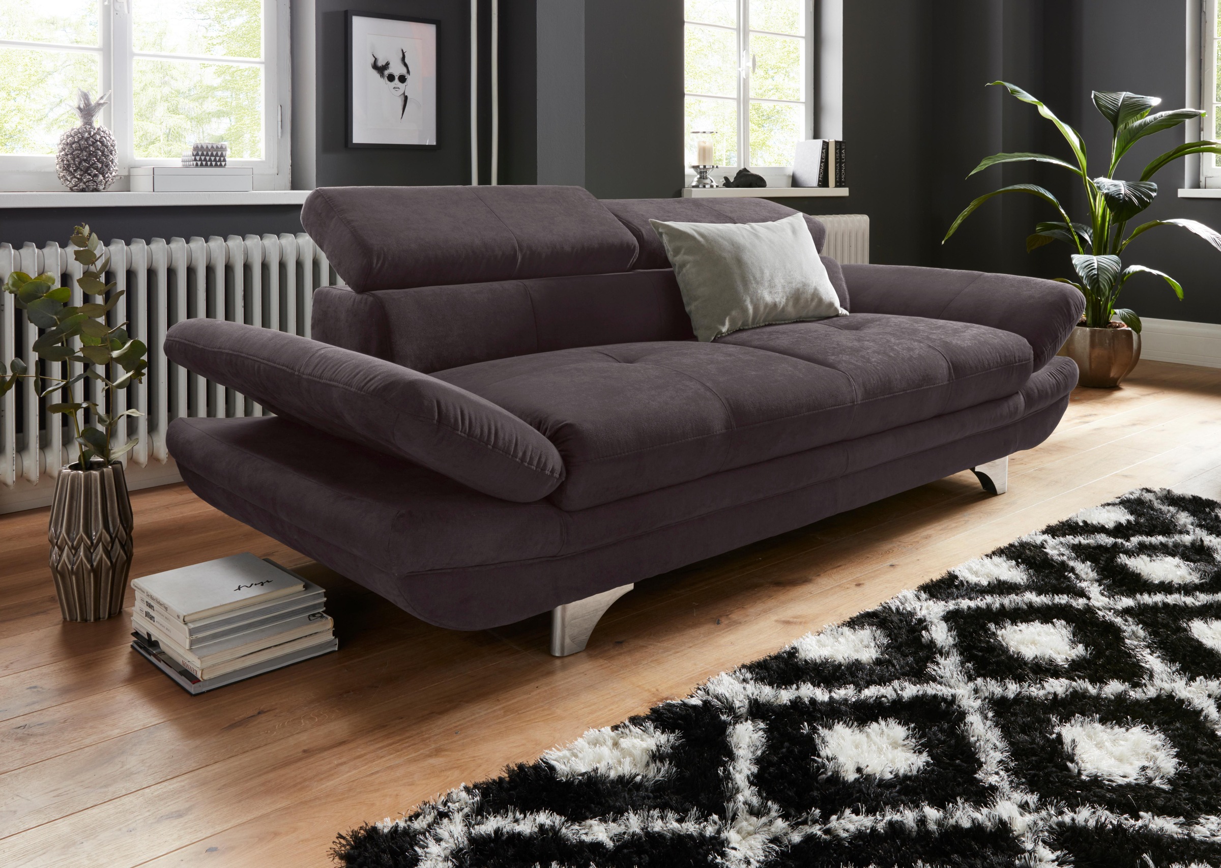 COTTA 3-Sitzer »Enterprise«, Big-Sofa, mit Armteilverstellung & Kopfteilverstellung