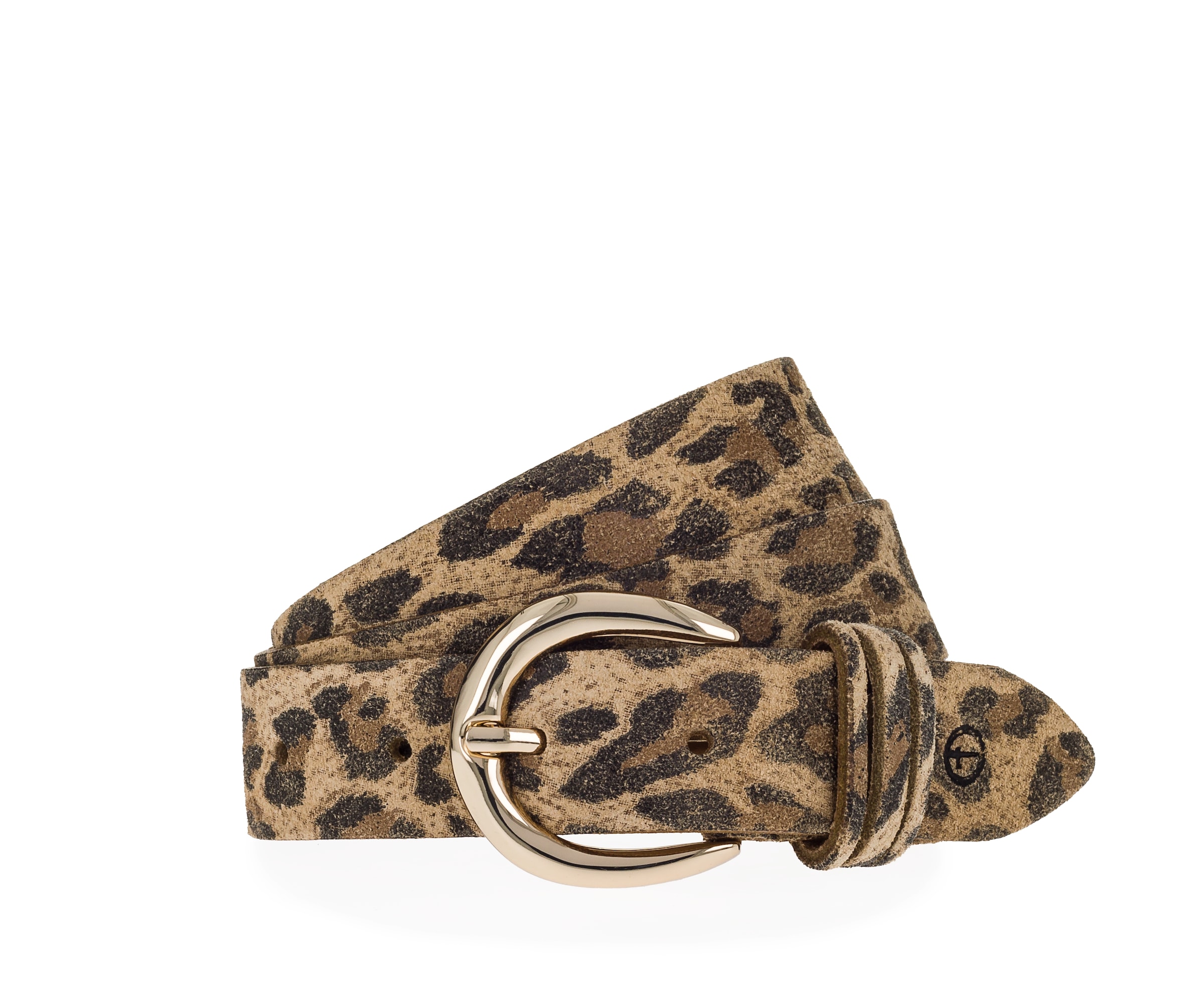 Tamaris Ledergürtel ""Cecilia Gold"" Florales Muster im Metallic-Design oder Animal-Look, 3 cm breit