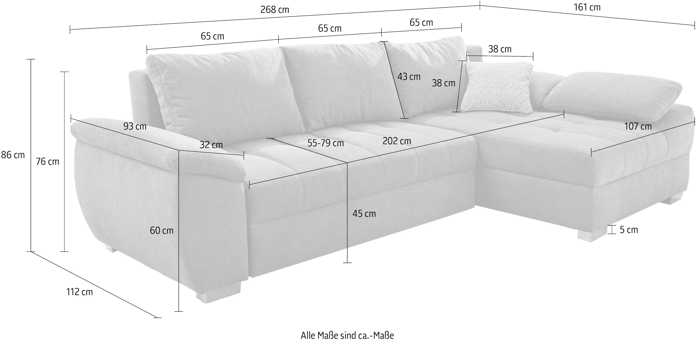 online rechts mit »Alster«, Jockenhöfer links Jelmoli-Versand Ecksofa | oder Gruppe und montierbar shoppen Ottomane Bettkasten, Bettfunktion