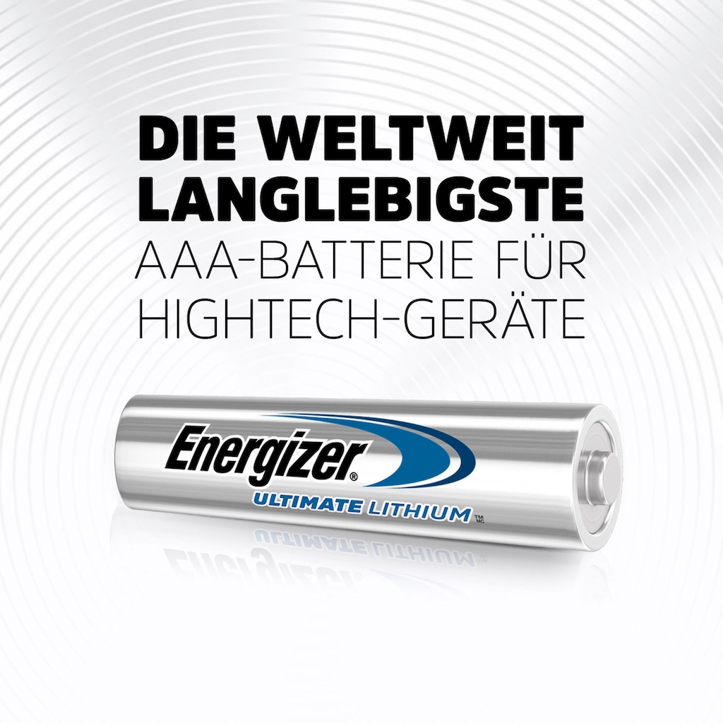 Energizer Batterie »4er Pack Ultimate Lithium Micro (AAA)«, (4 St.)