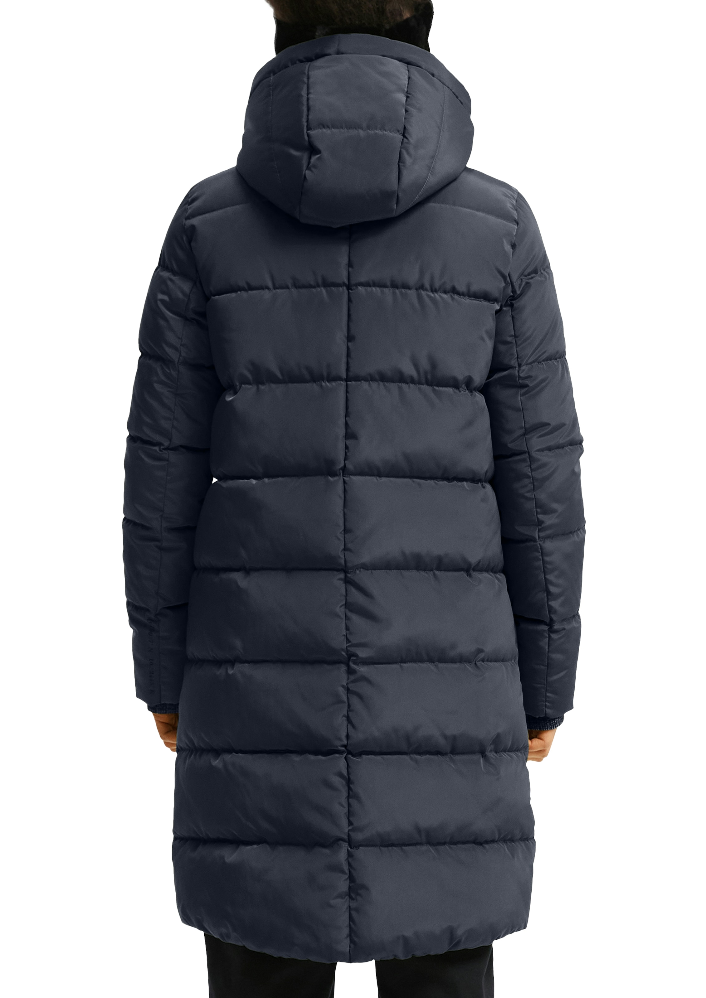 QS Steppjacke, mit Kapuze, lang, mit Kapuze