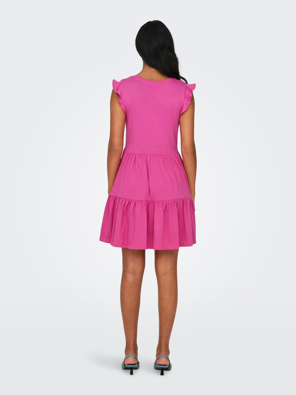 ONLY Jerseykleid »ONLMAY CAP SLEEVES FRILL DRESS«