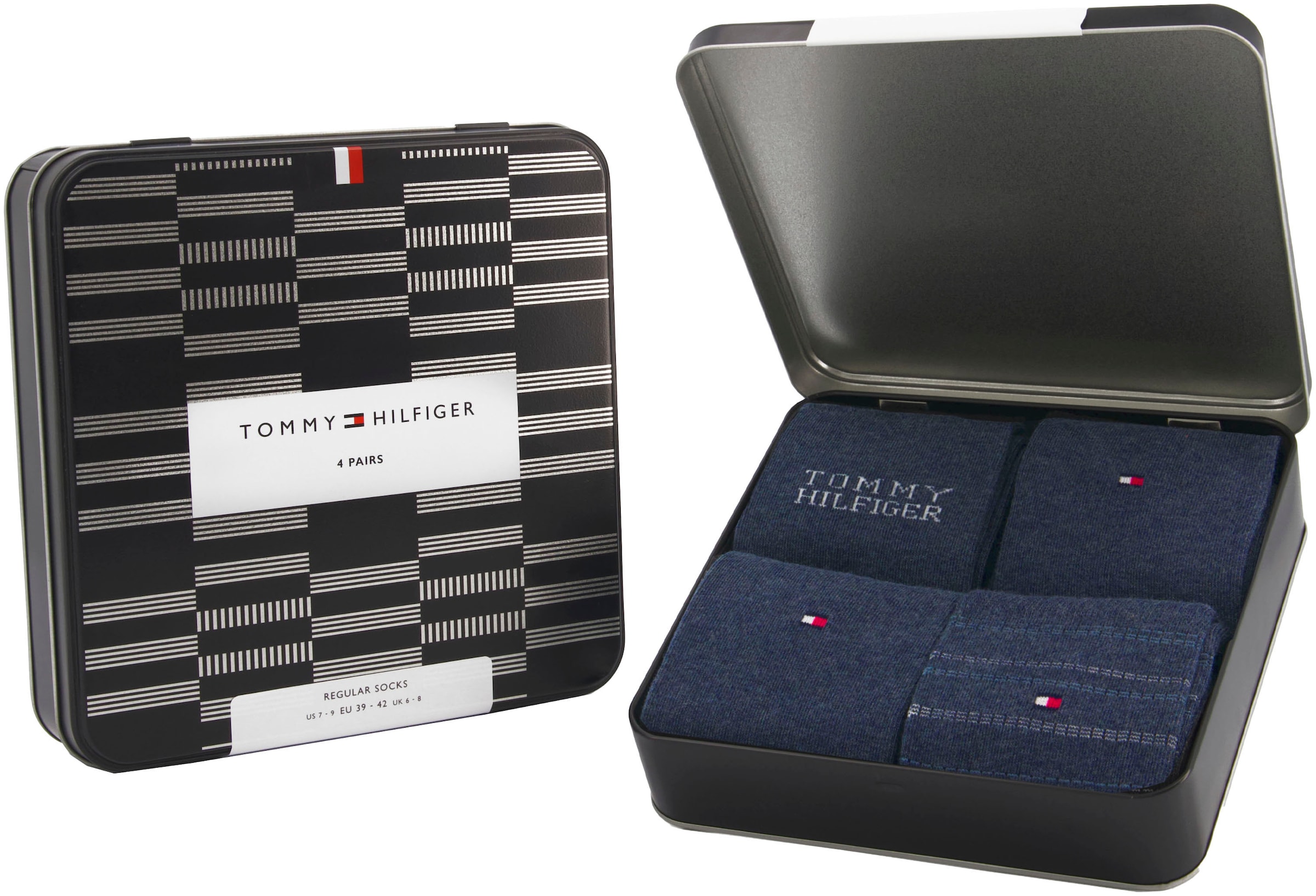 Tommy Hilfiger Socken, (4 Paar), mit dezenter Logoprägung